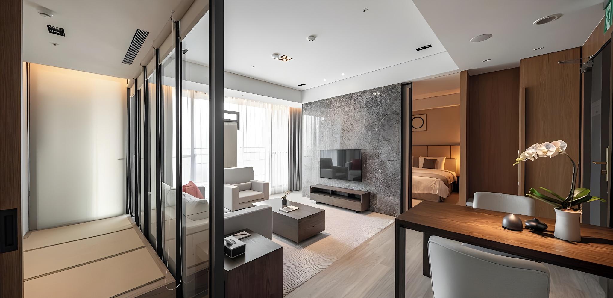 1 Bedroom, Superior, Suite, King Bed, Partial Ocean View