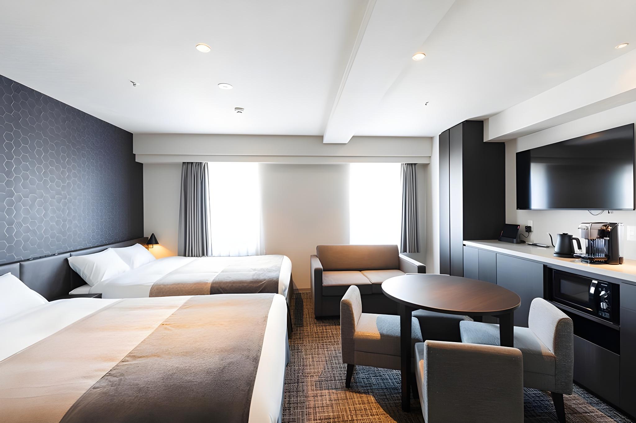 Type E, Premium, Twin Beds, Night View