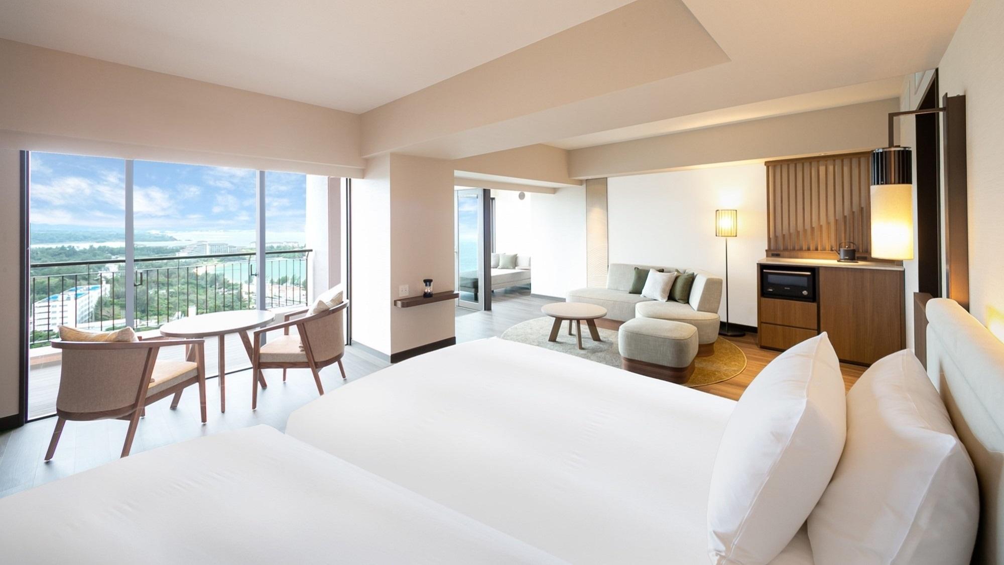 Ocean, Club, Junior Suite, Twin Beds