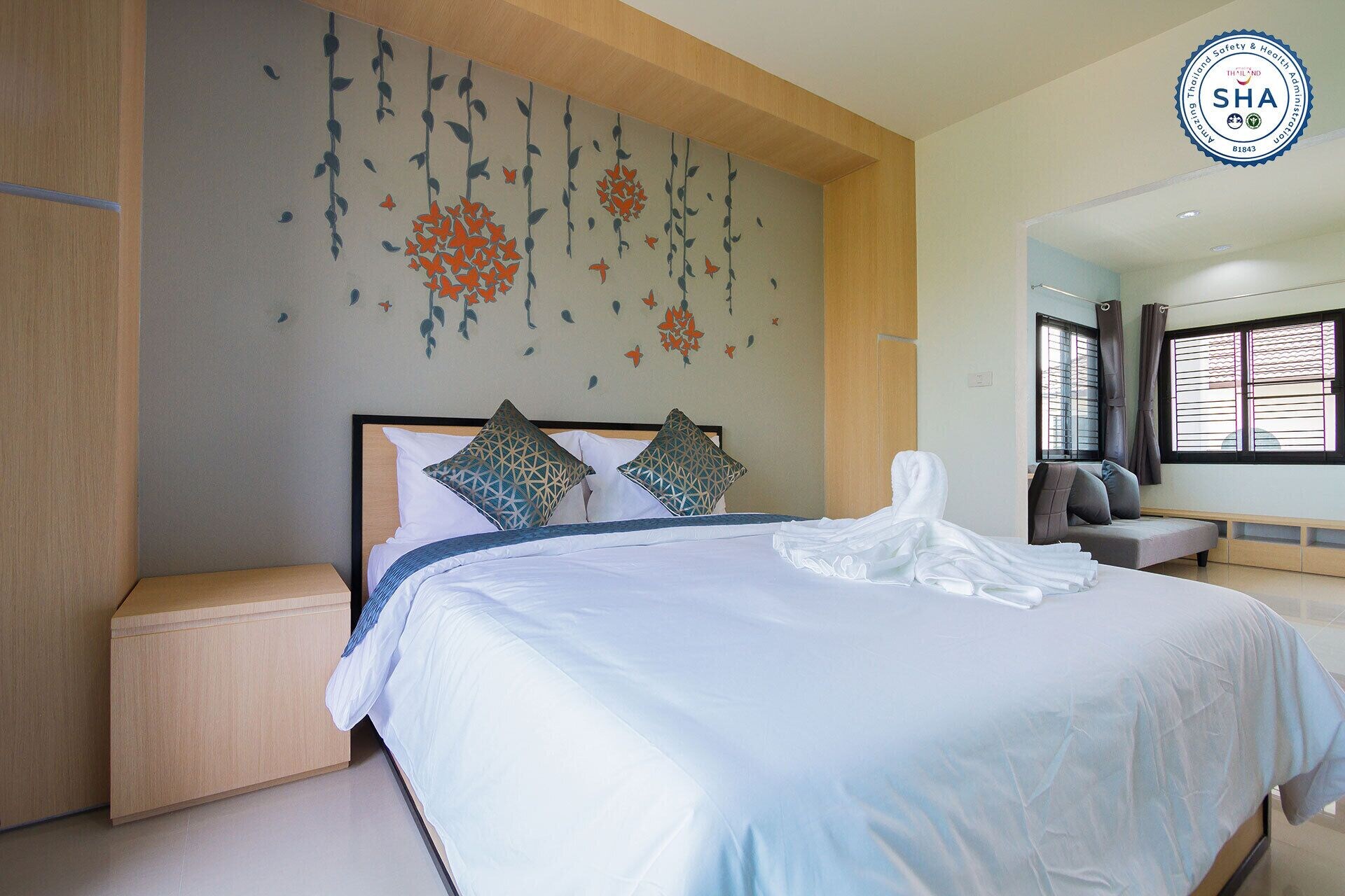 Deluxe, Studio, Queen Bed, Balcony, Sirimunta Hotel Chiang Rai Suite & Residence 3/7
