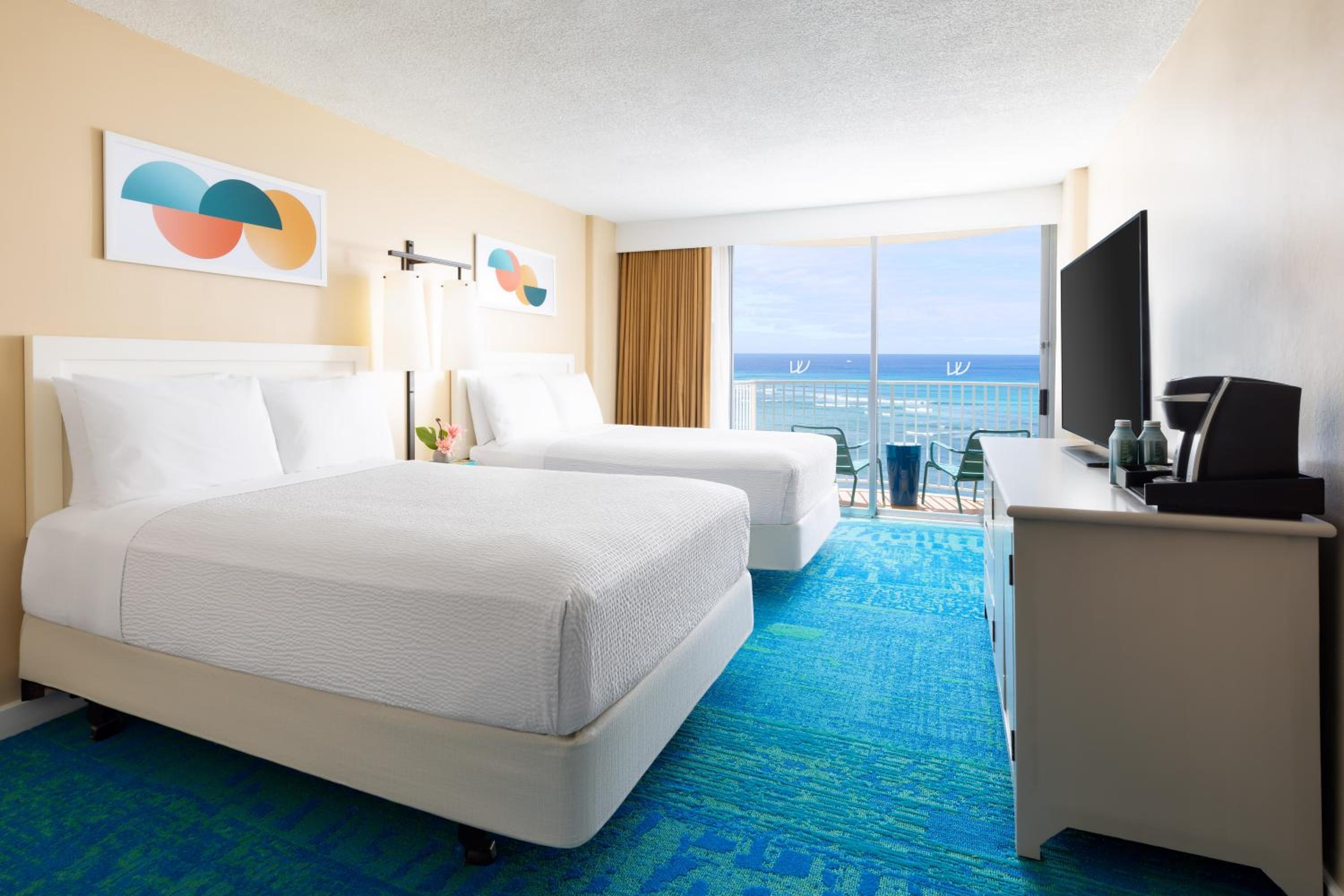 Premier, 2 Double Beds, Ocean Front