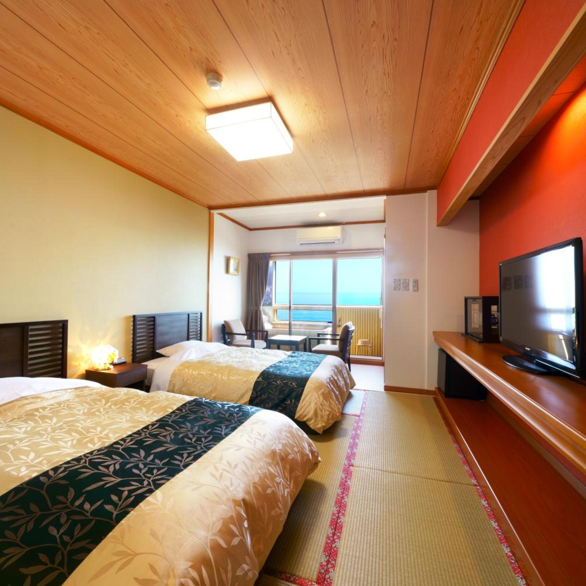 Room, Twin Beds, Outdoor Bath, Tatami