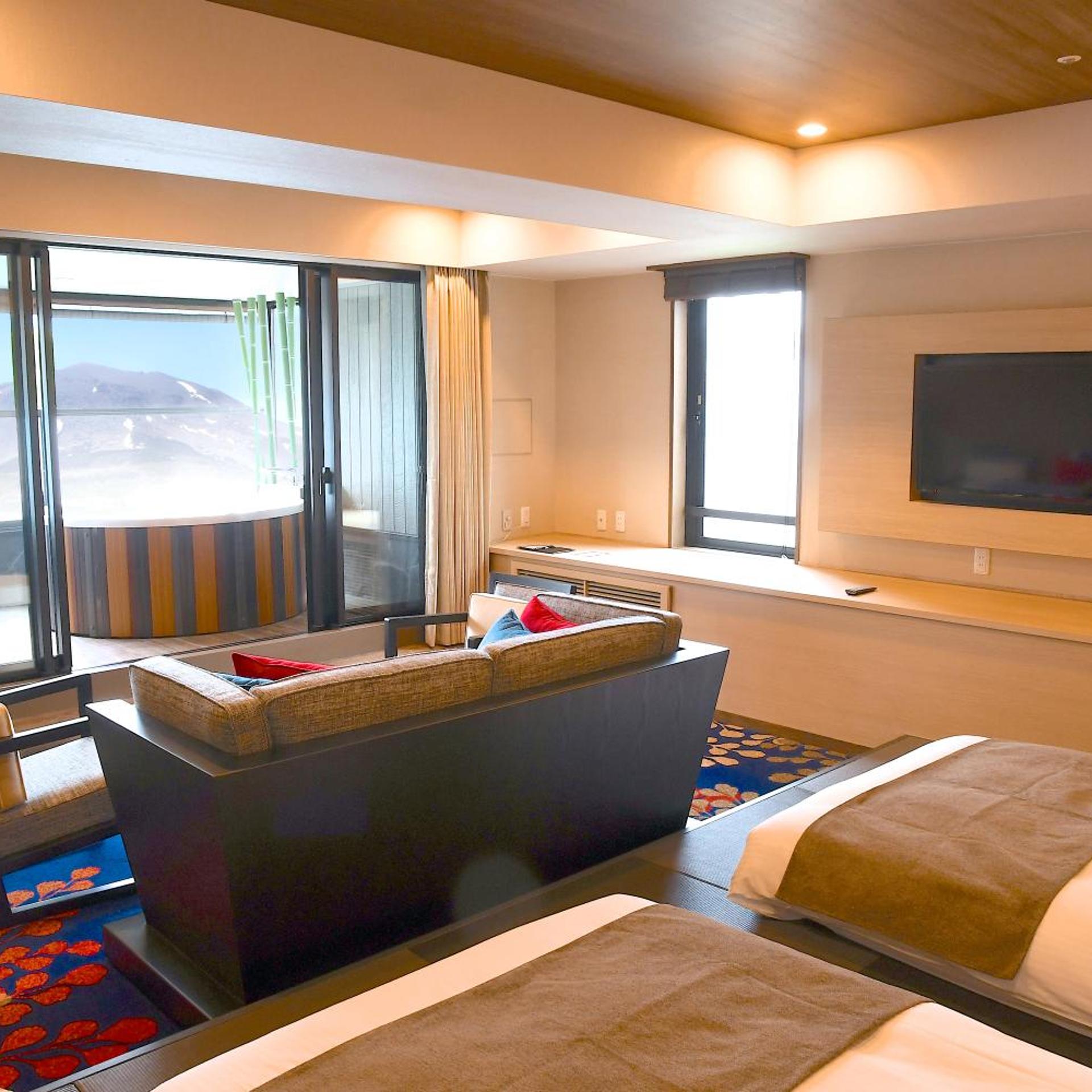 Superior, Twin Beds, with View, Outdoor Bath