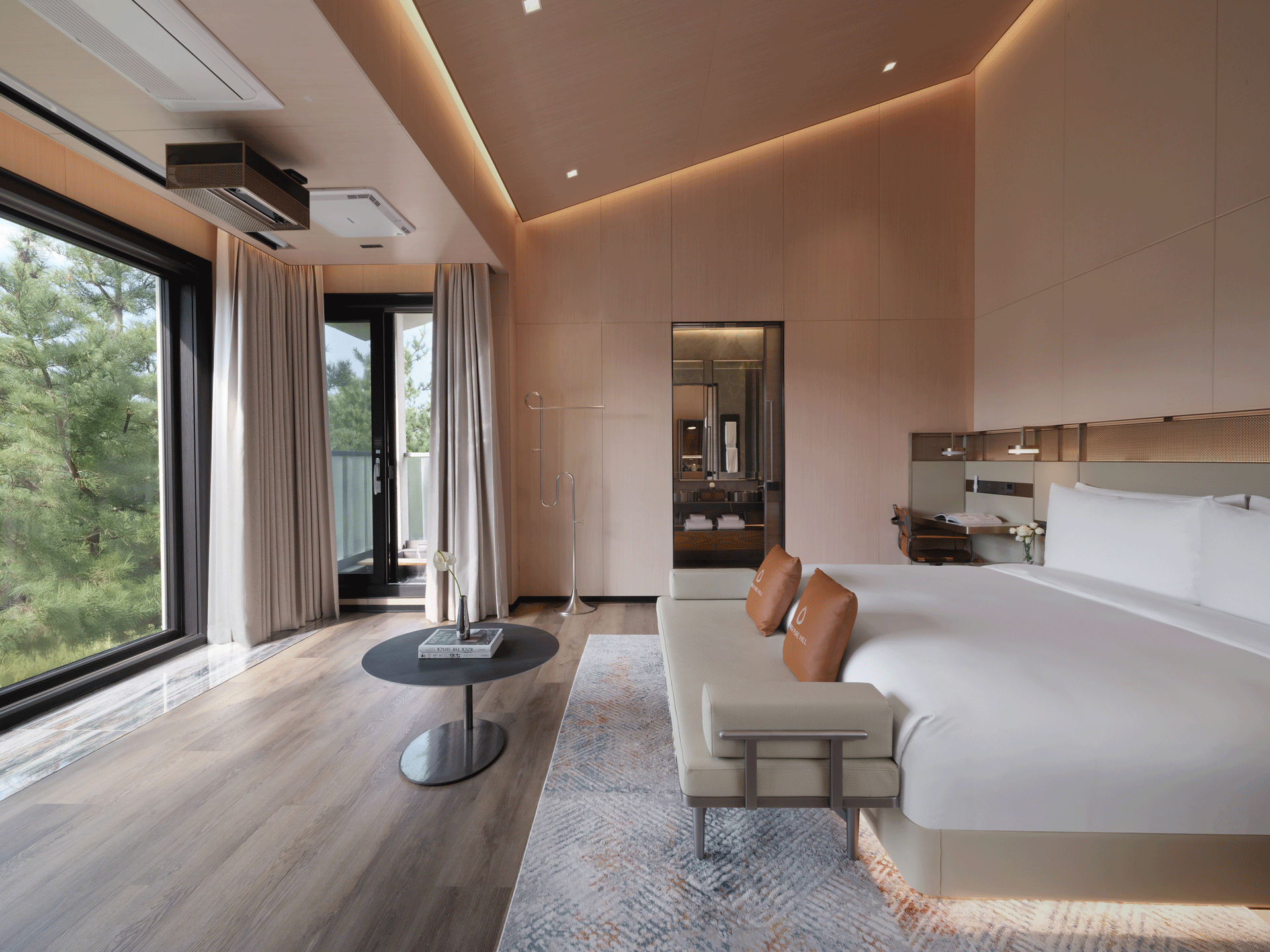 Hill, Pine, Double Bed, New Wing