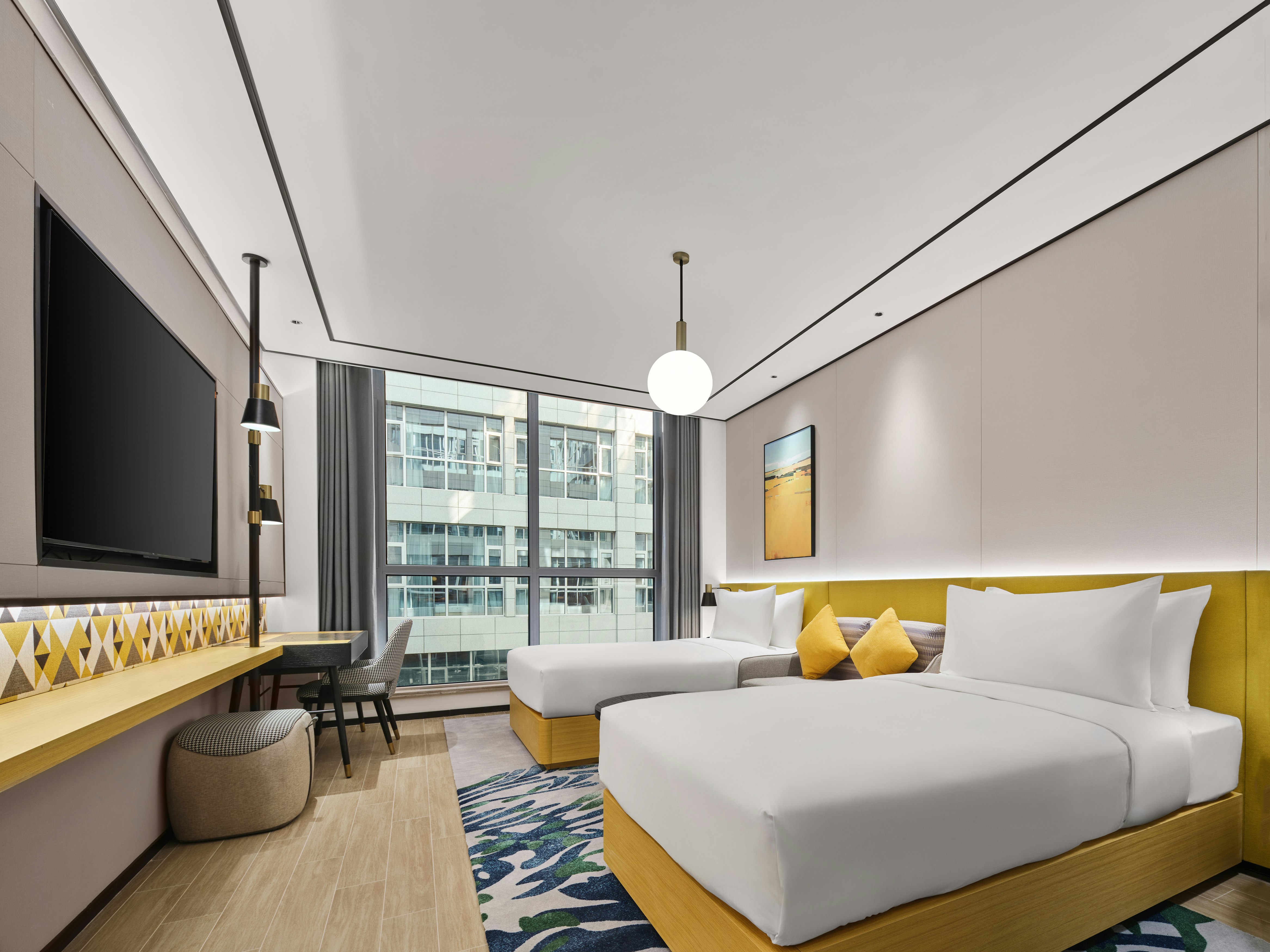غرفة بسريرين منفصلين، Hilton Garden Inn Kunming Dianchi 2/6