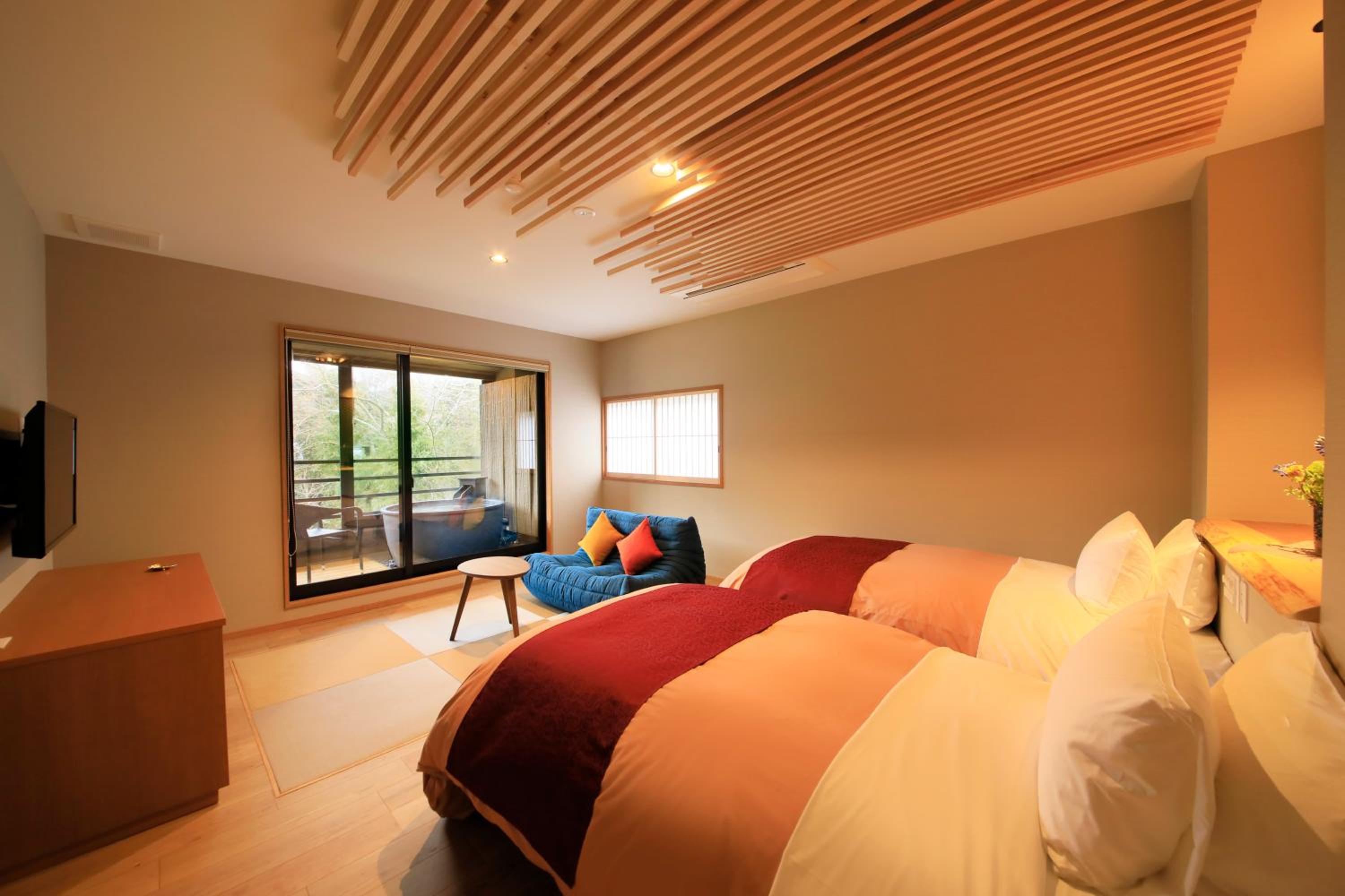 Room, Twin Beds, Semi Outdoor Bath, Annex