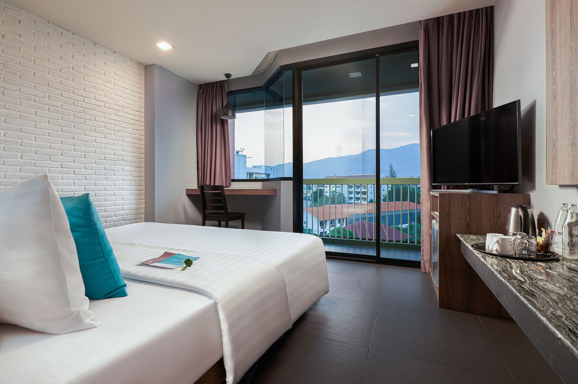 غرفة ديلوكس بسرير مزدوج بإطلالة على الجبل، Cross Vibe Chiang Mai Decem 8/10