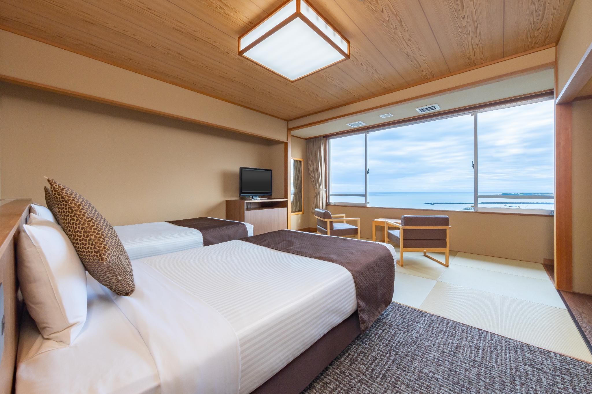 Semi Room, Japanese, 2 Semi Double Beds, Ocean View