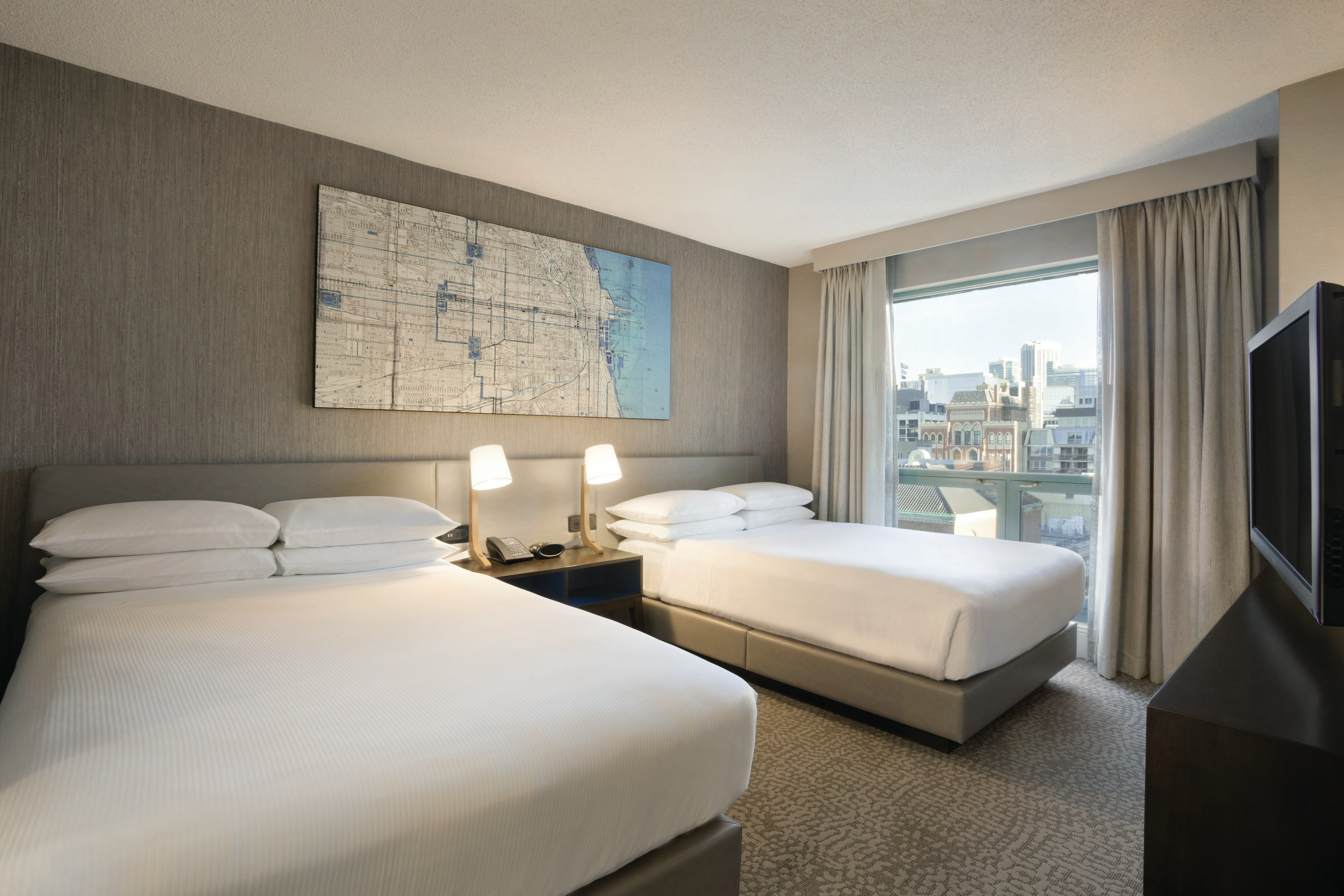 Suite, 2 Double beds, City view