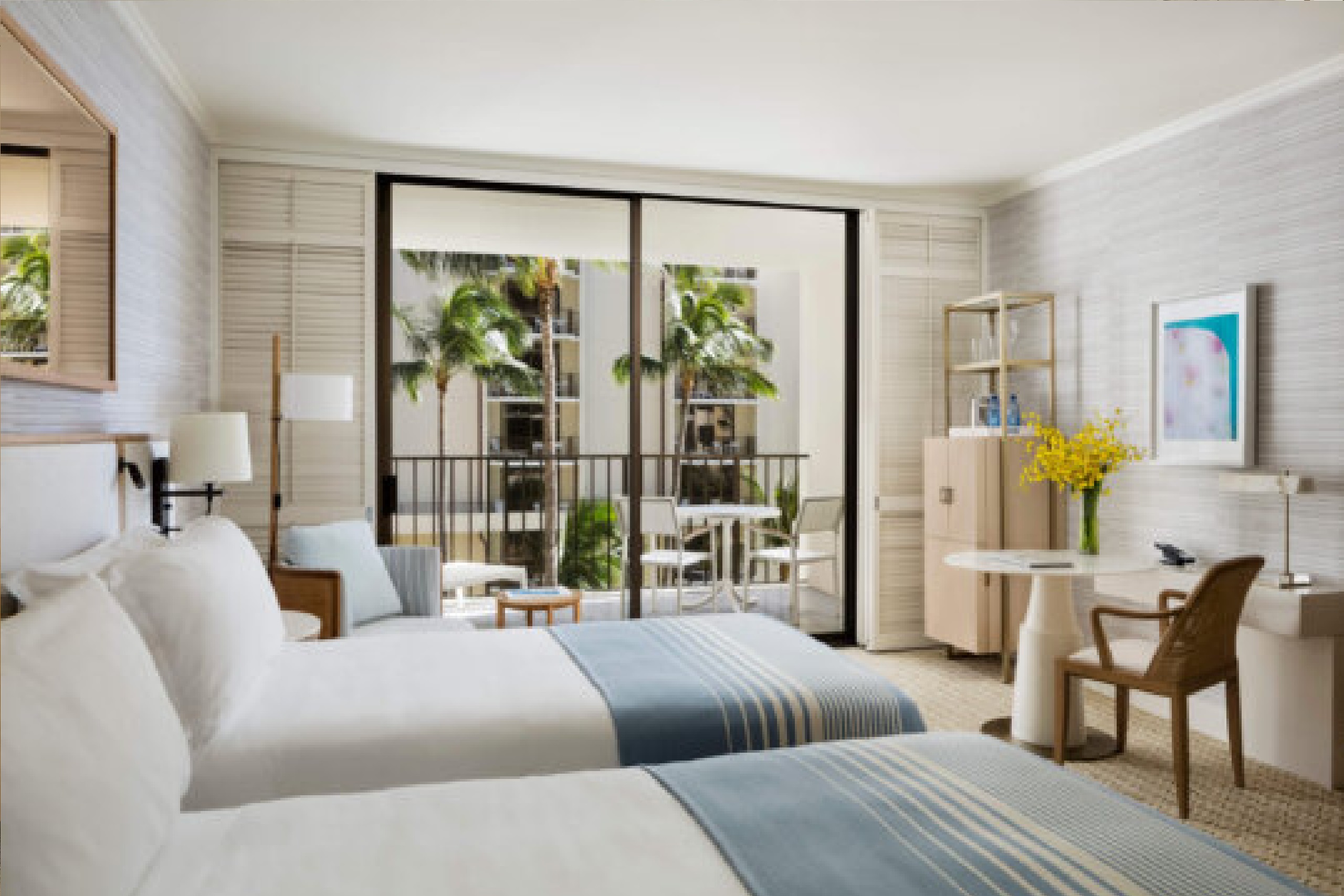 ROOM, TWIN BEDS, PARTIAL OCEAN VIEW