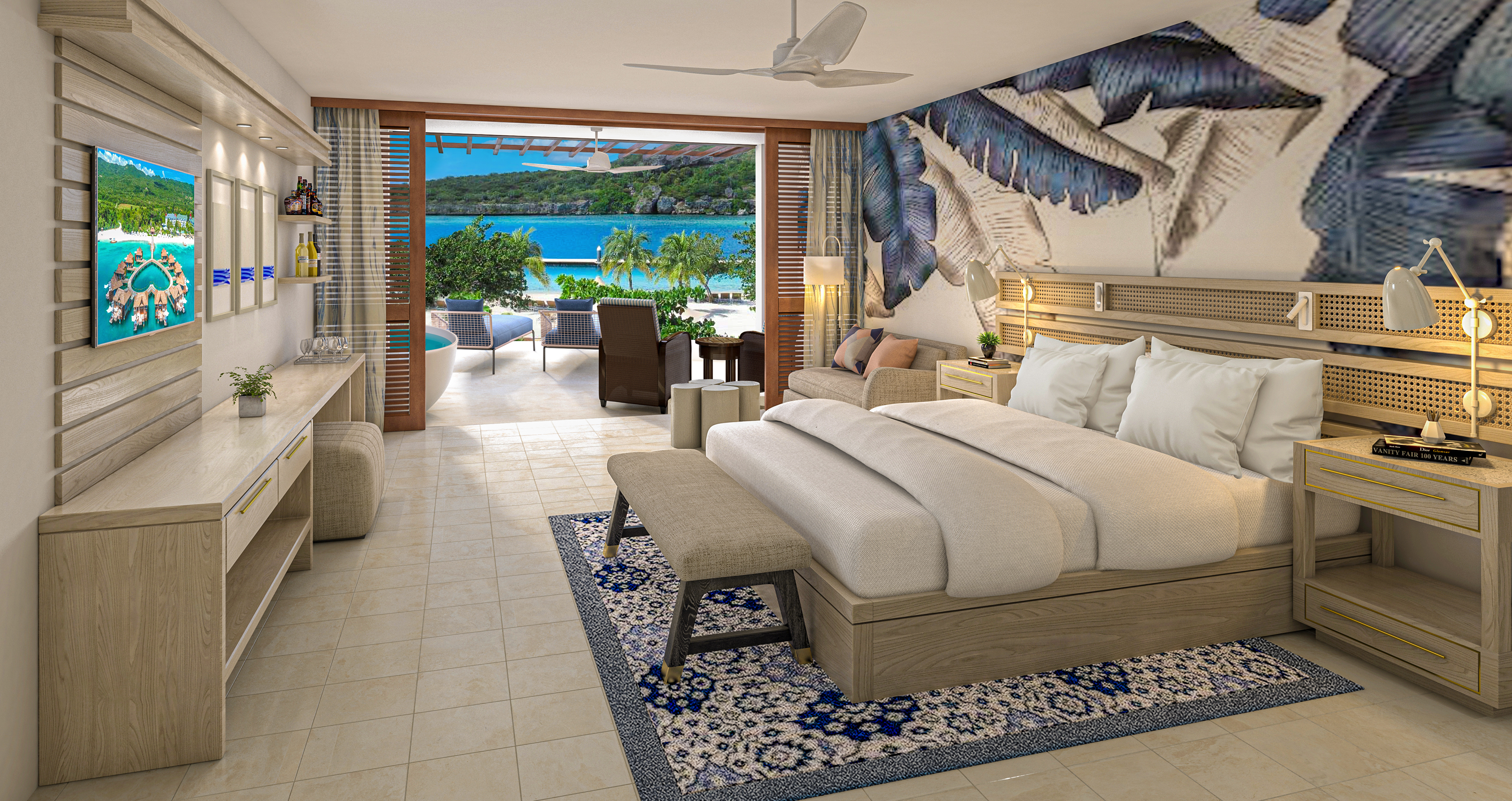 Walkout, Beach Front, Patio, Bathtub, Club Floor