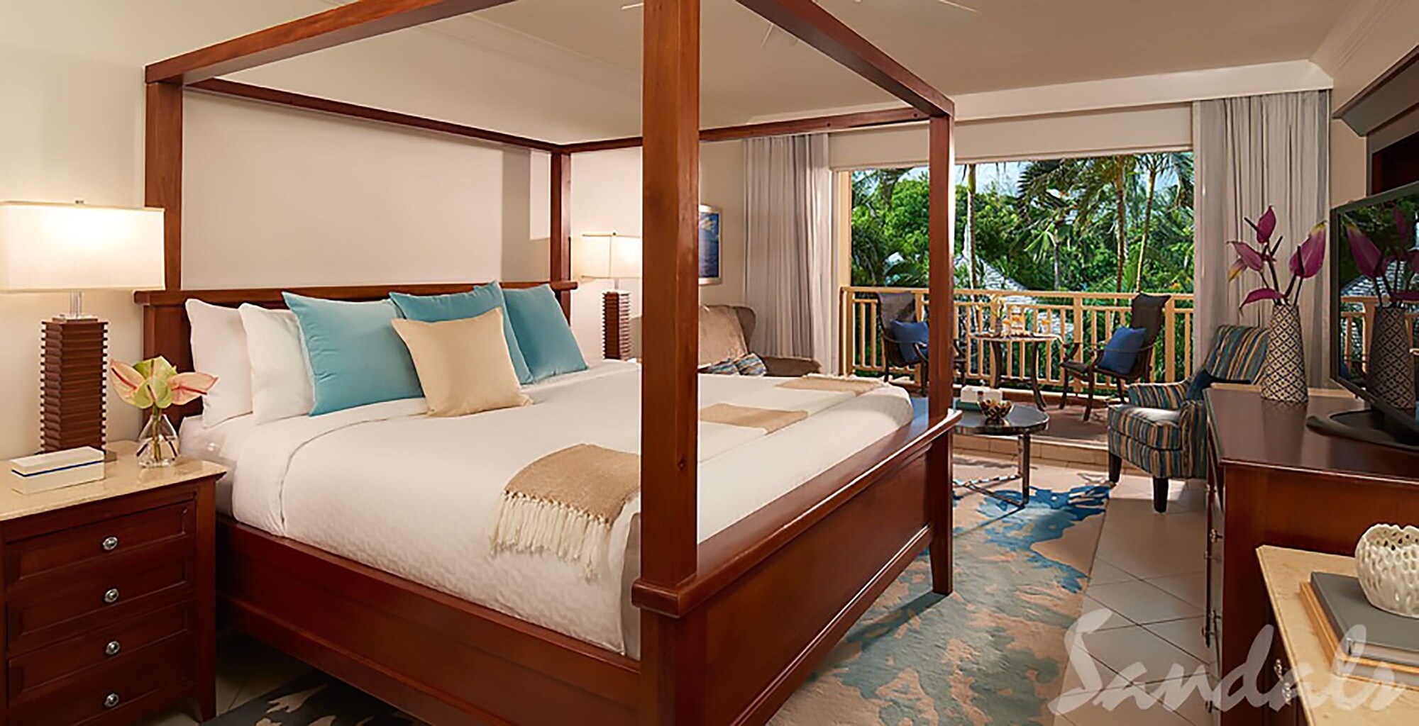1 Bedroom, Caribbean, Deluxe, King Bed, Garden View