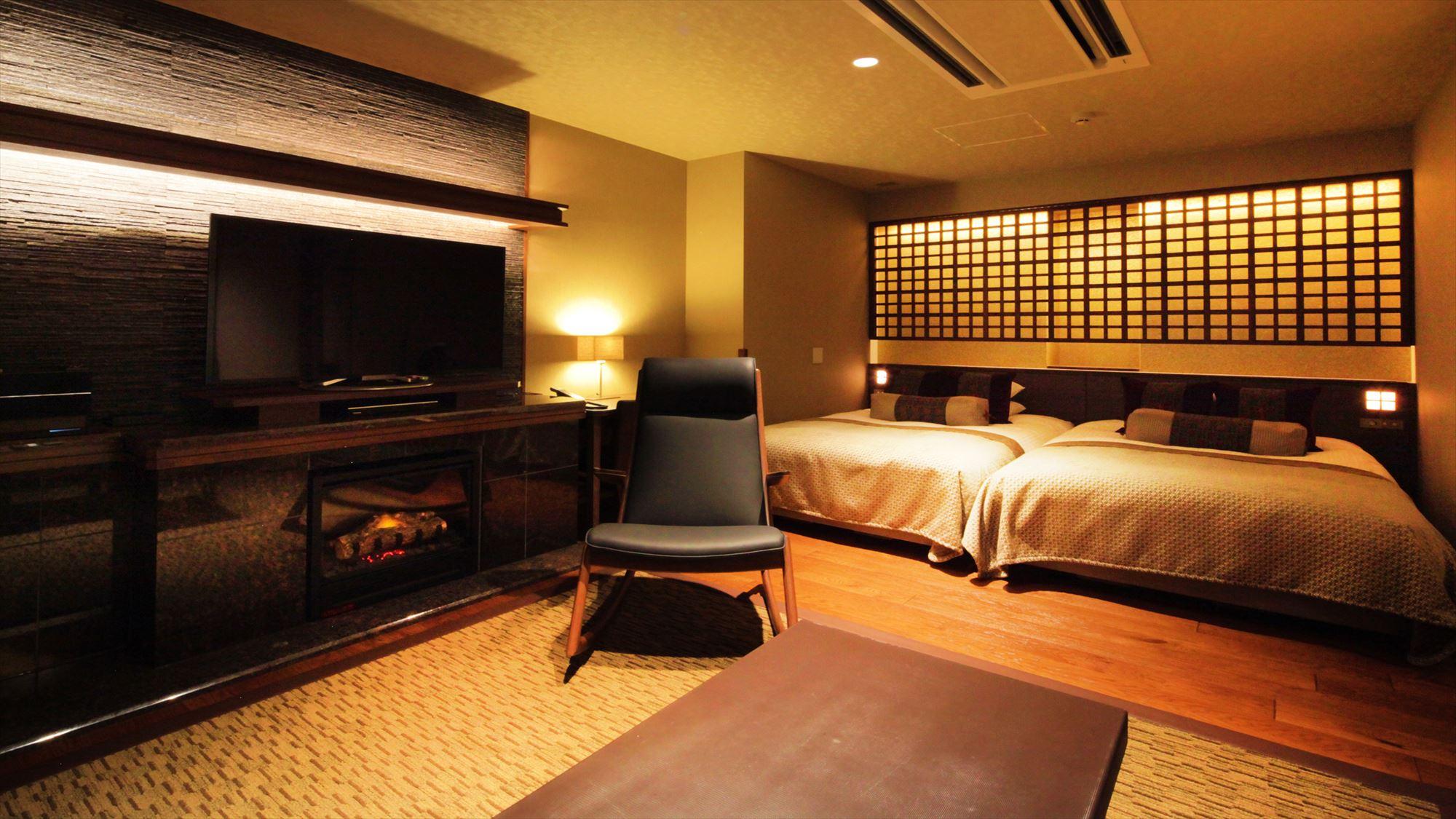 Superior, Suite, Twin Beds, Castle View, Night View, Bathtub