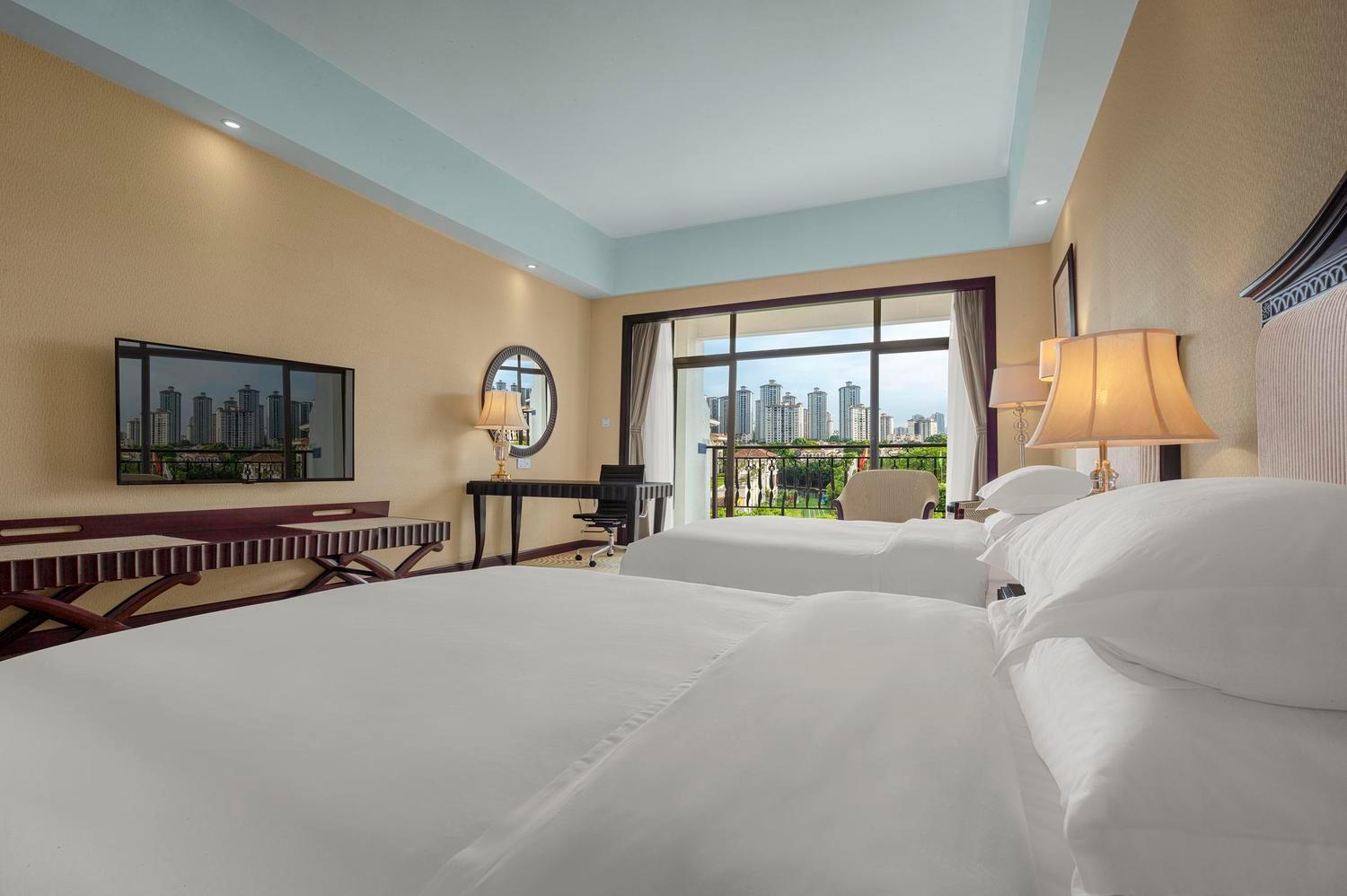 Creek, Twin Beds, Balcony
