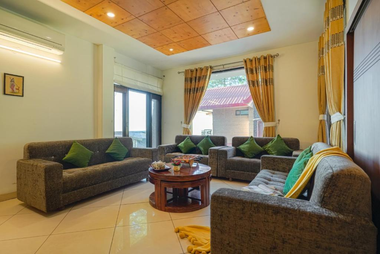 Alaya Stays 3BHK Golden Meadow Hillside Retreat with Outdoor Lounge in KASAULI