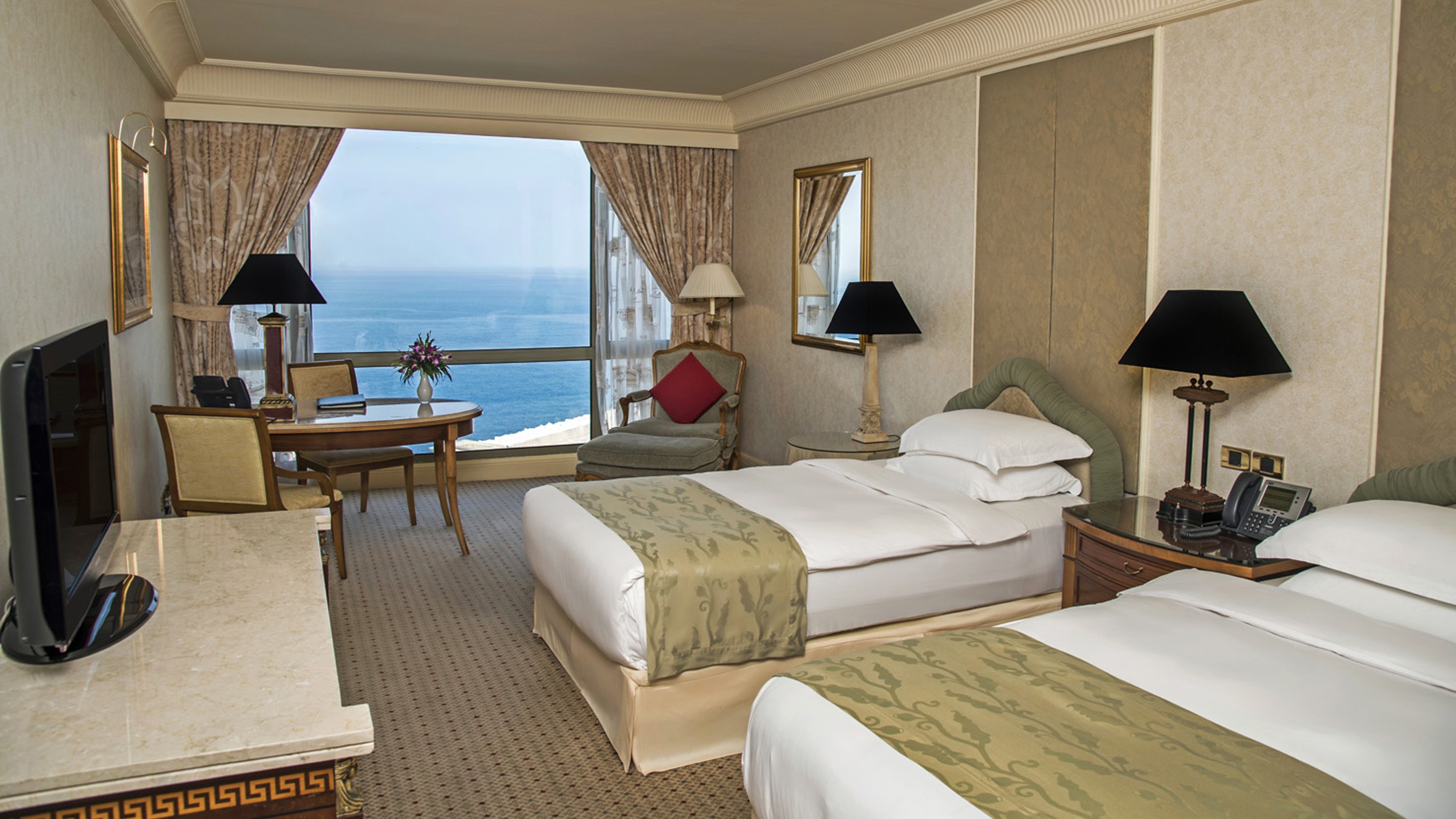 Mediterranean, Premium, Twin Beds, with View, Smoking