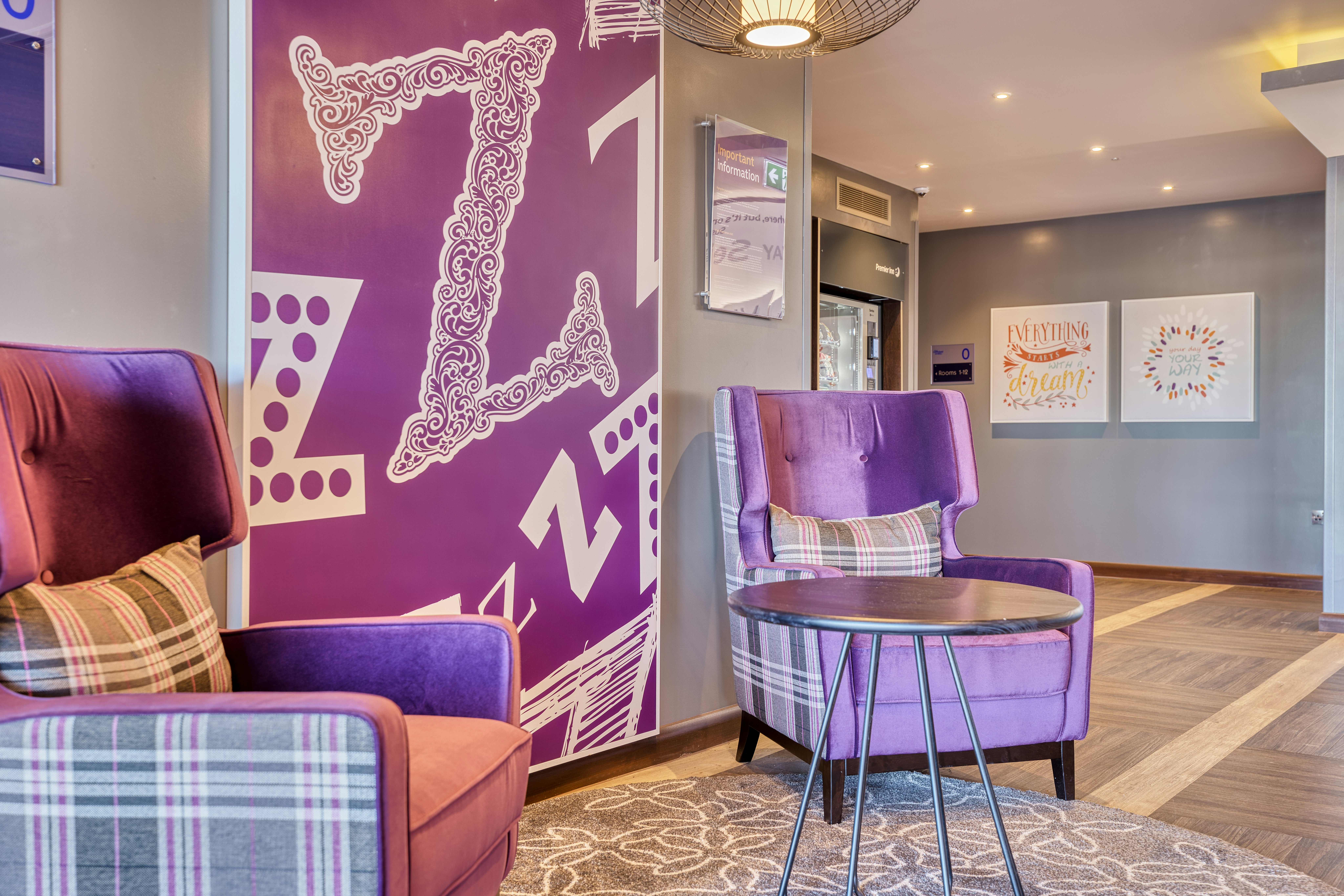 Lobby at Premier Inn Saffron Walden hotel, SAFFRON WALDEN