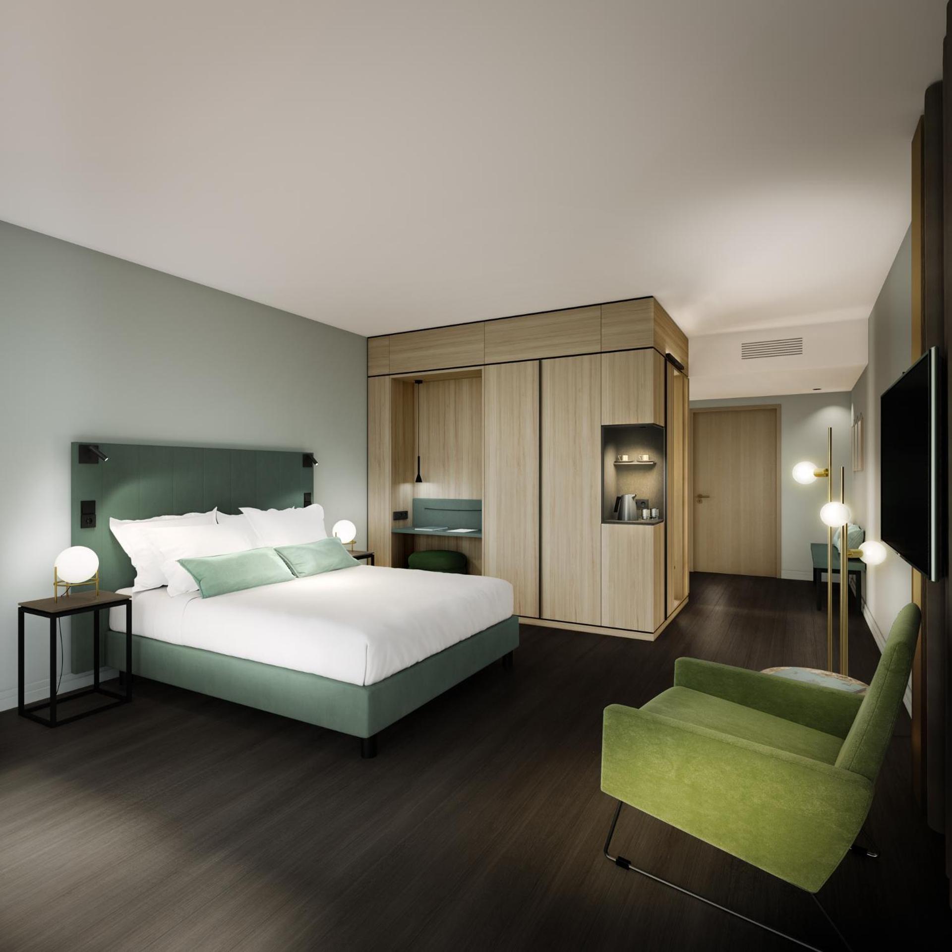 Green, Standard, Double Bed