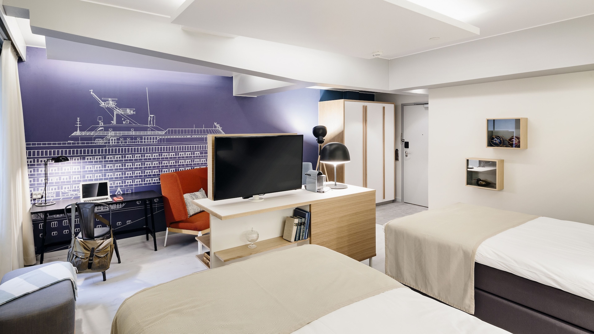 غرفة بريميوم بسريرين منفصلين، Hotel Indigo Helsinki - Boulevard 4/9