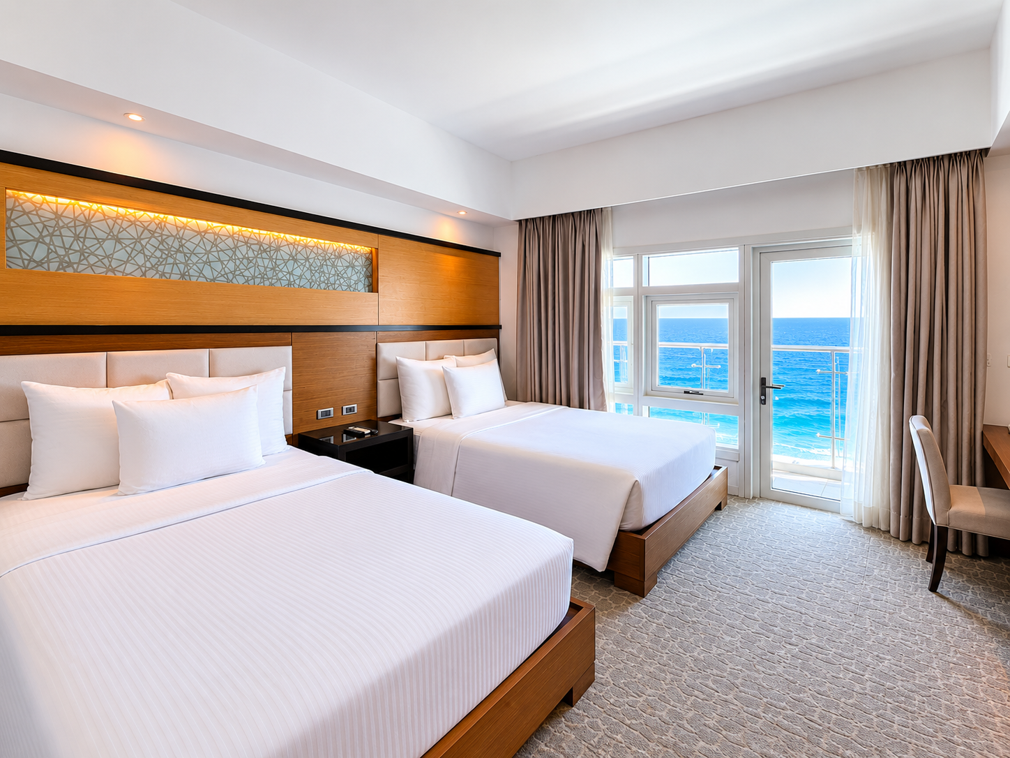Deluxe, Twin Beds, Sea View