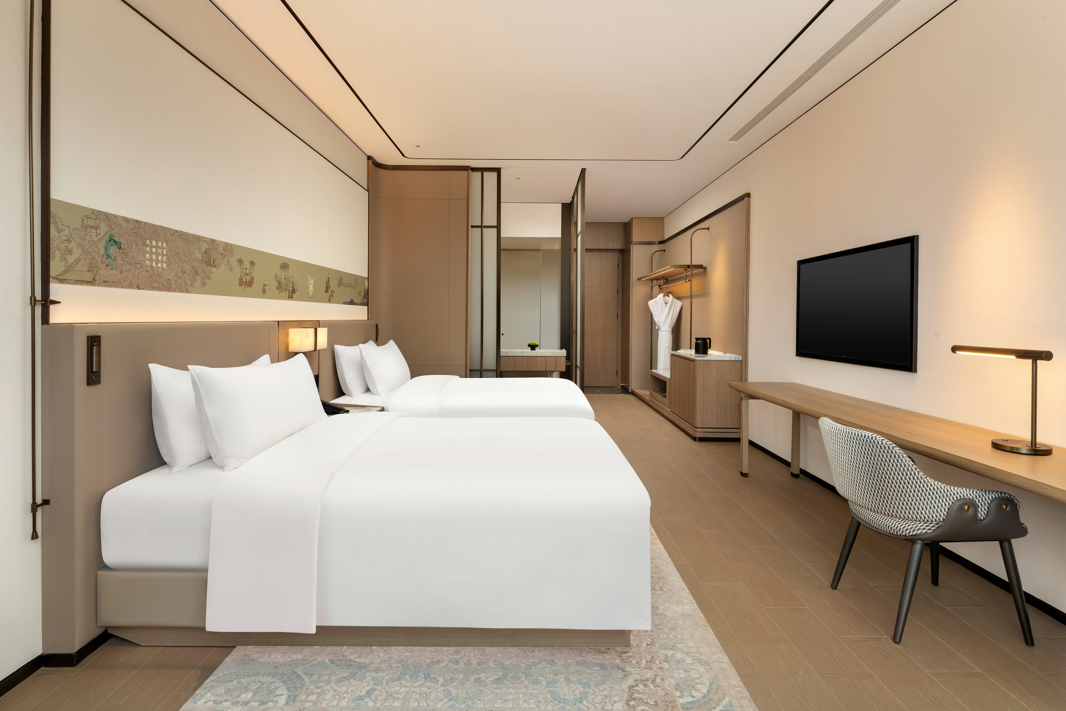 غرفة ديلوكس بسريرين منفصلين، DoubleTree by Hilton Zigong 2/3