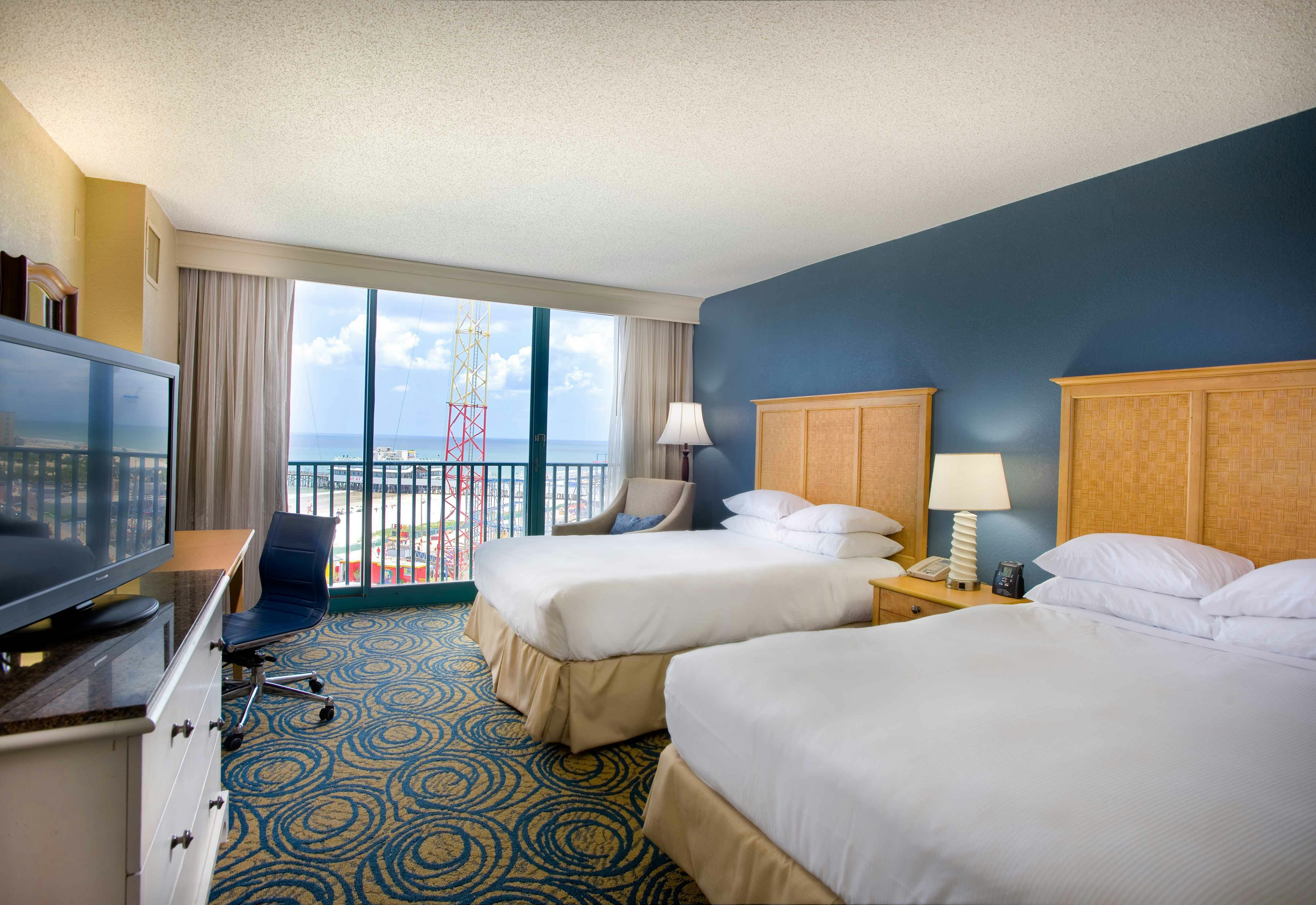 room, 2 queen beds, pool view