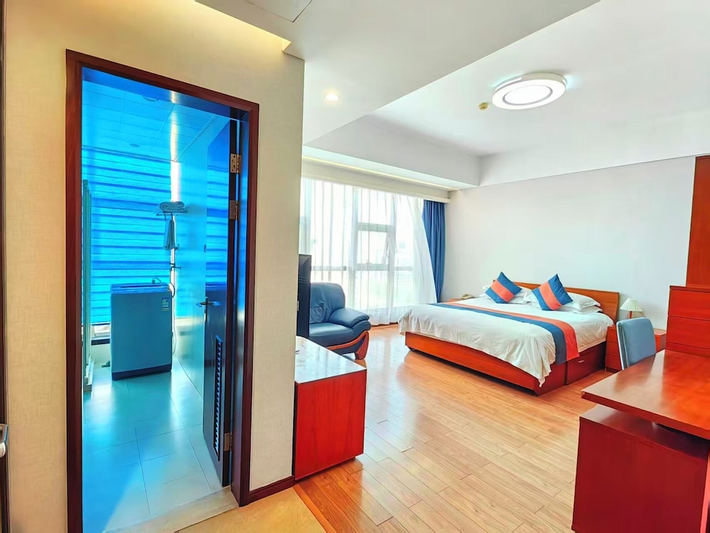 غرفة بزنس بسرير كوين بإطلالة على المدينة، East King Business Hotel 7/10