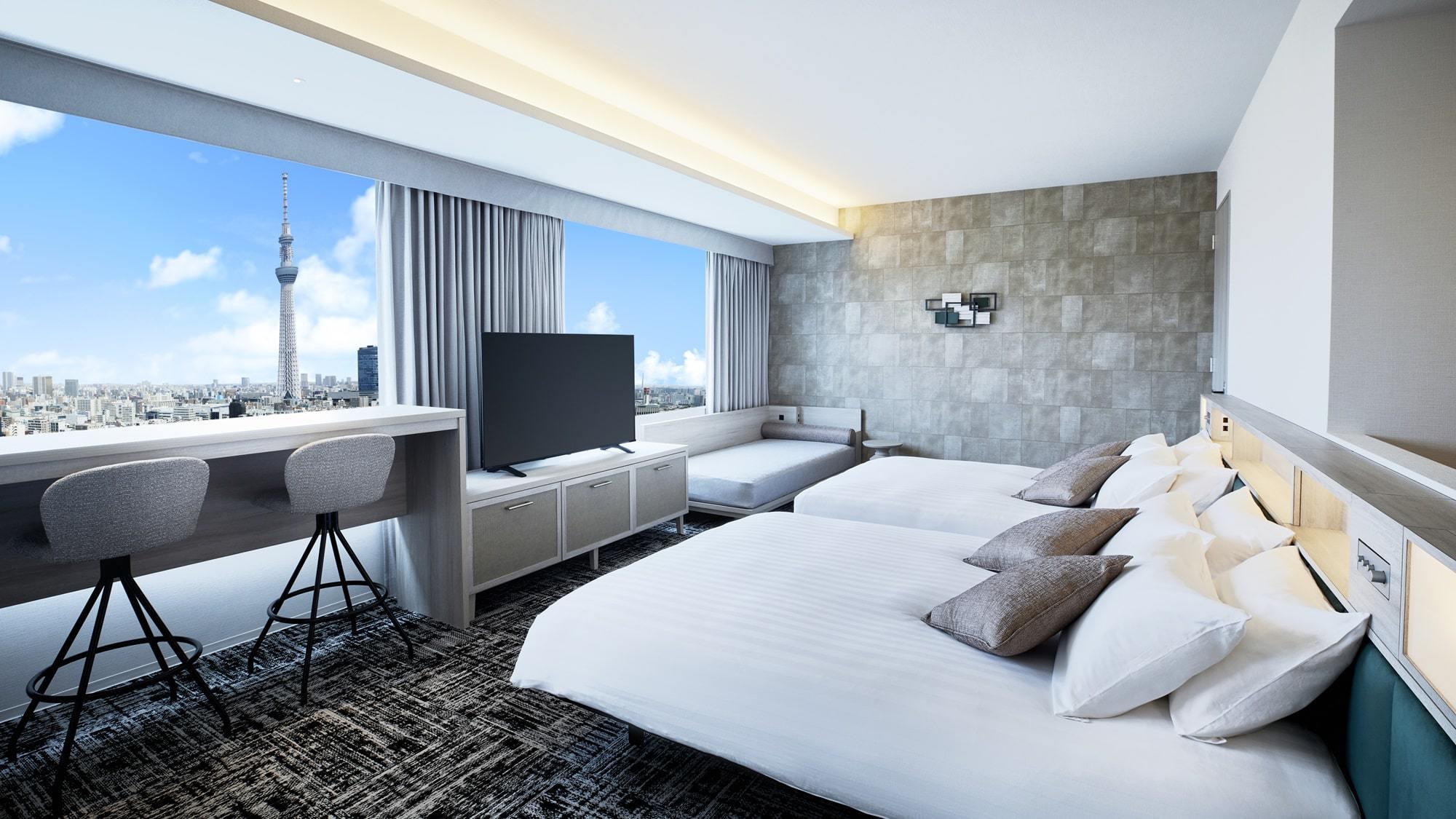 Ladies, Deluxe, Twin Beds, Tower View