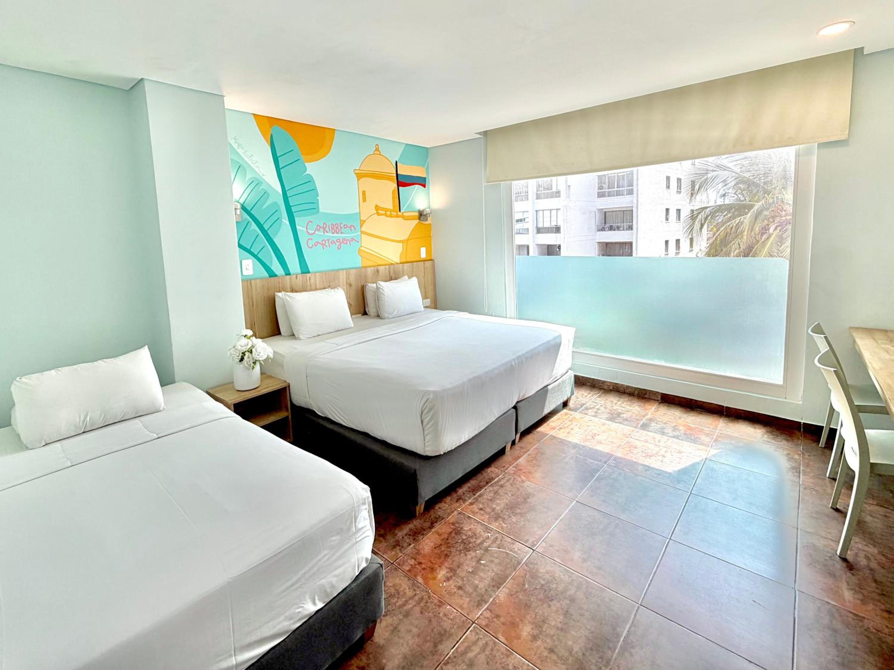 غرفة ثلاثية بإطلالة، Hotel Caribbean Cartagena 2/3
