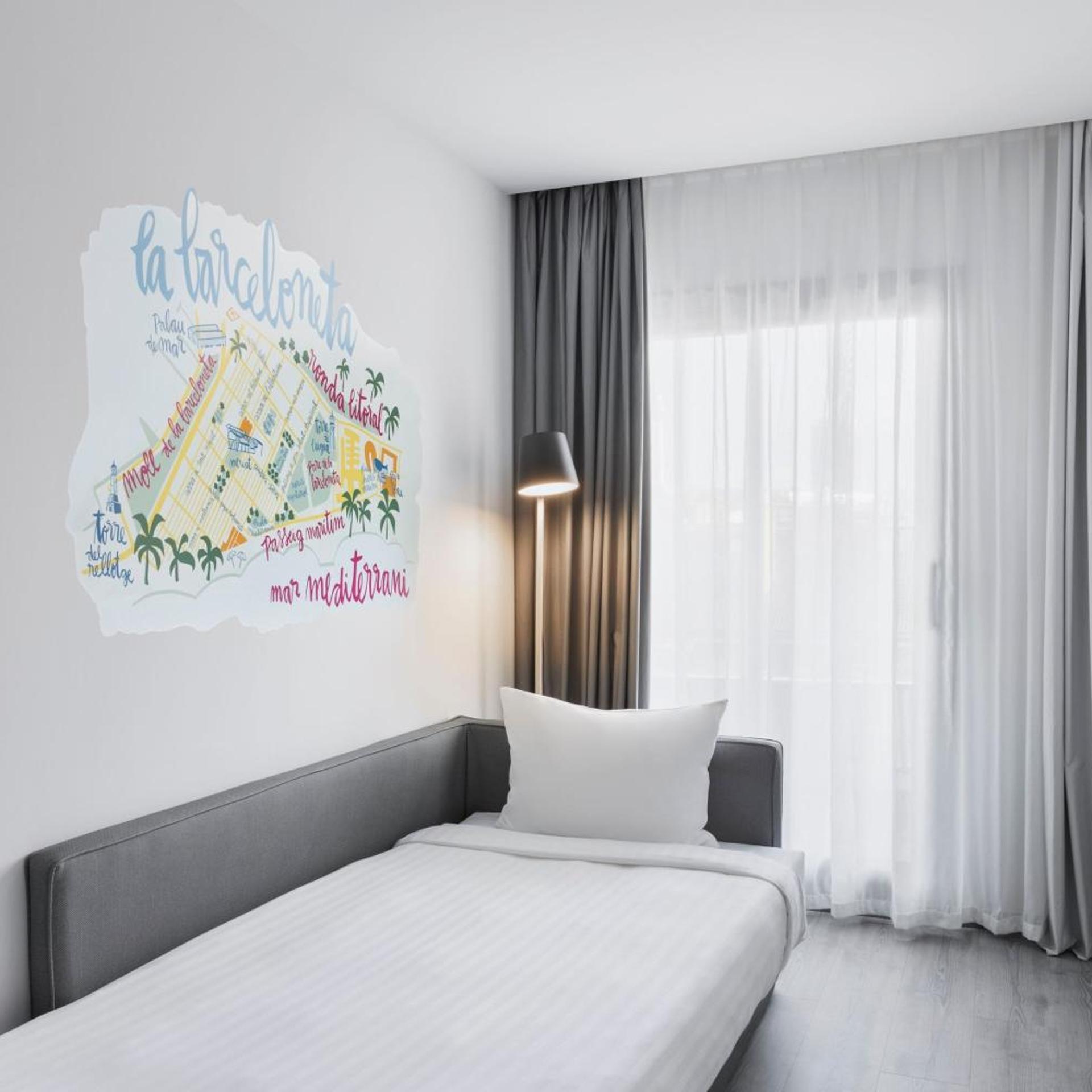 Moxy, Twin Beds, Sofa, Balcony