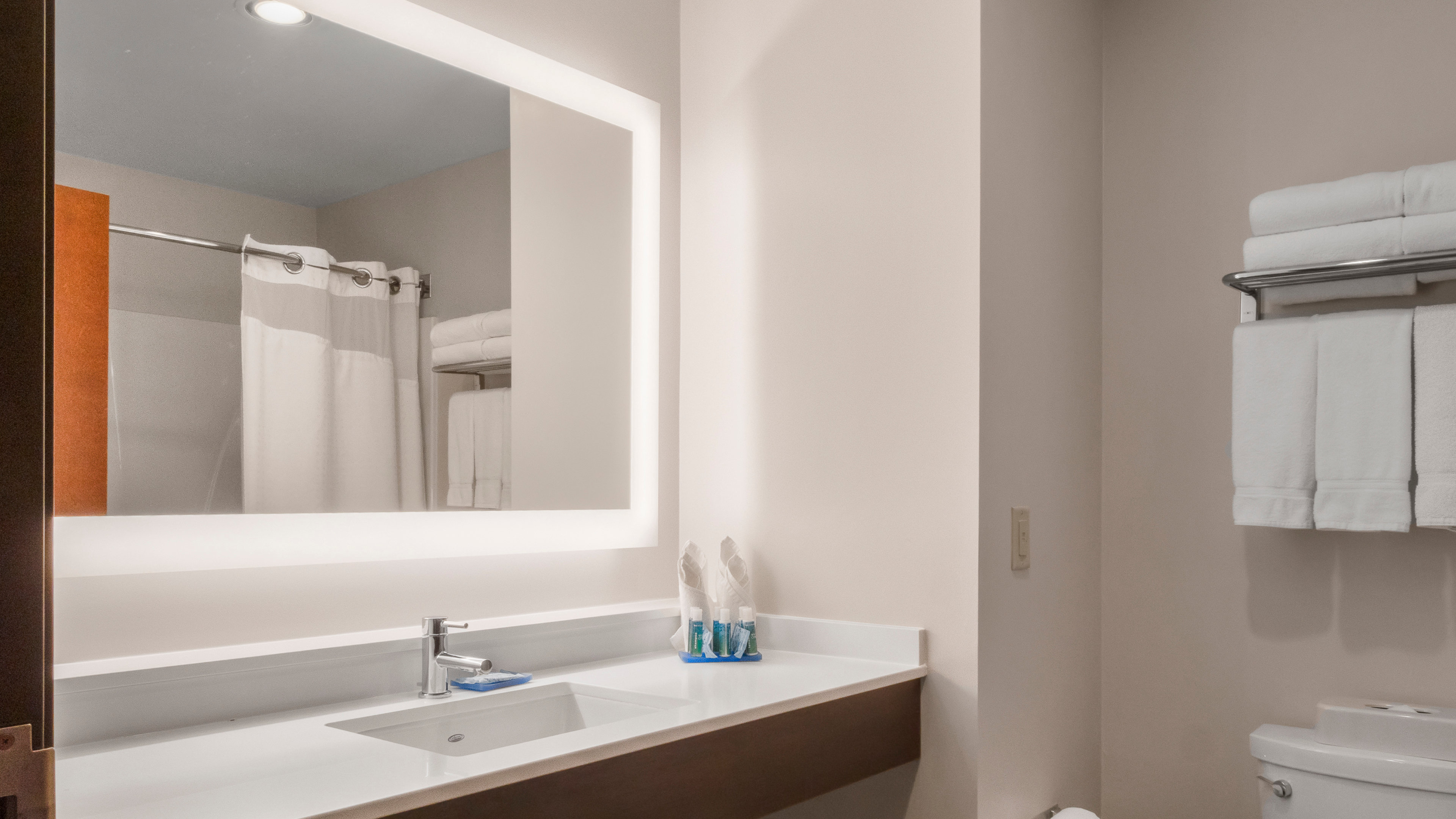 جناح بسرير كينج بحوض جاكوزي بحوض استحمام، Holiday Inn Express Hotel & Suites Newton Sparta 2/2