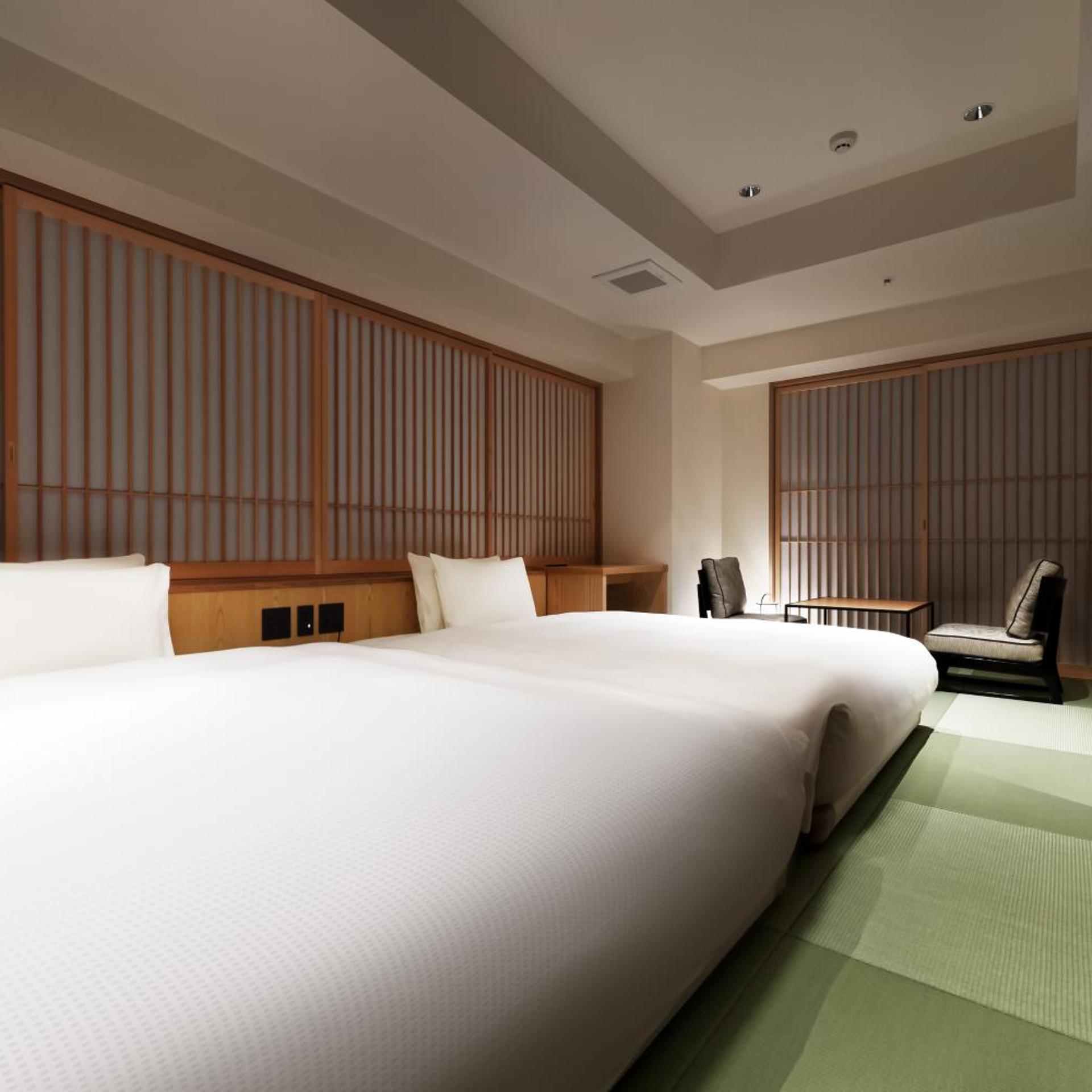 Japanese, Twin Beds, Tokyo Sky Tree View, Outdoor Bath, Corner