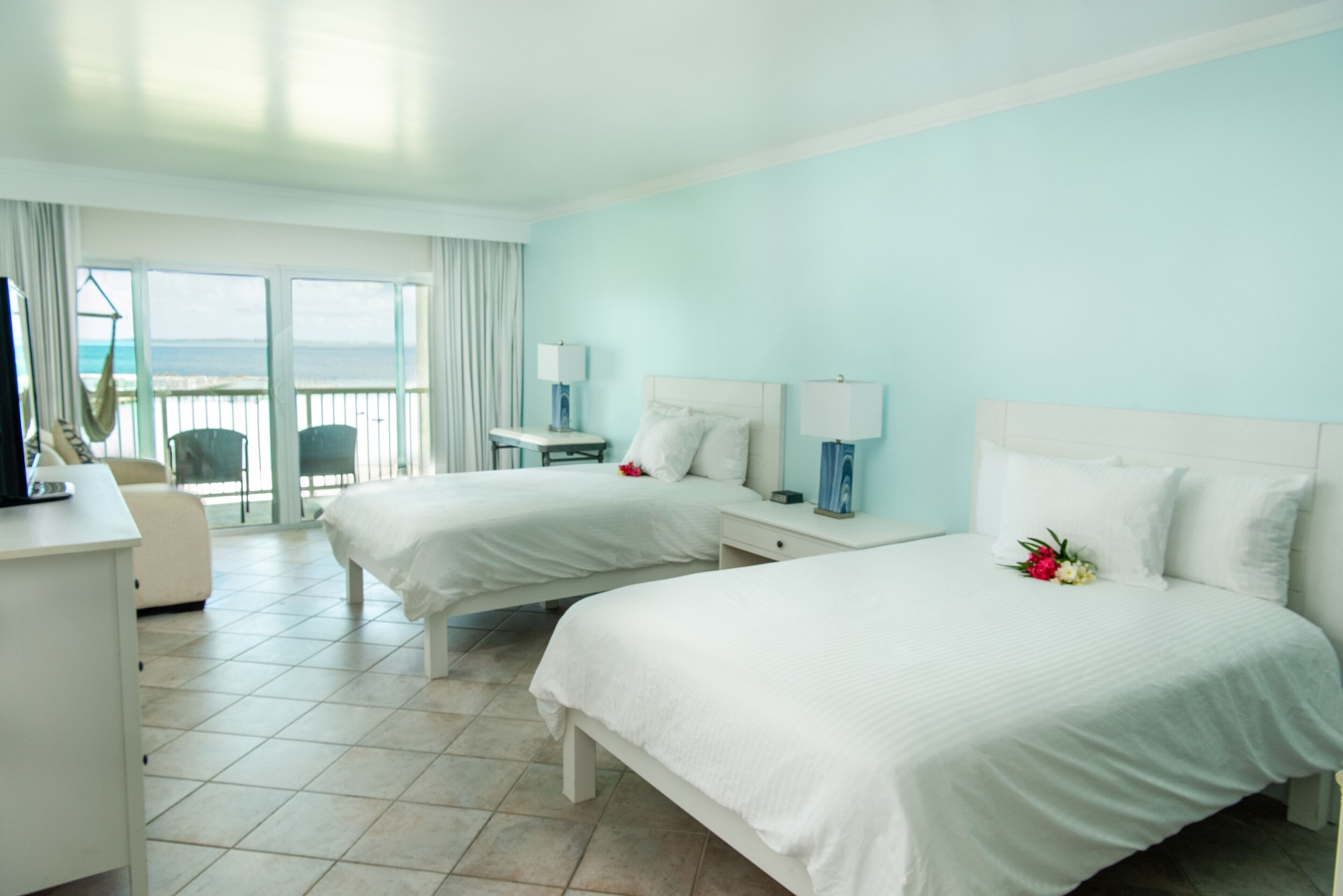 Room, 2 Double Beds, Beach Front, Balcony