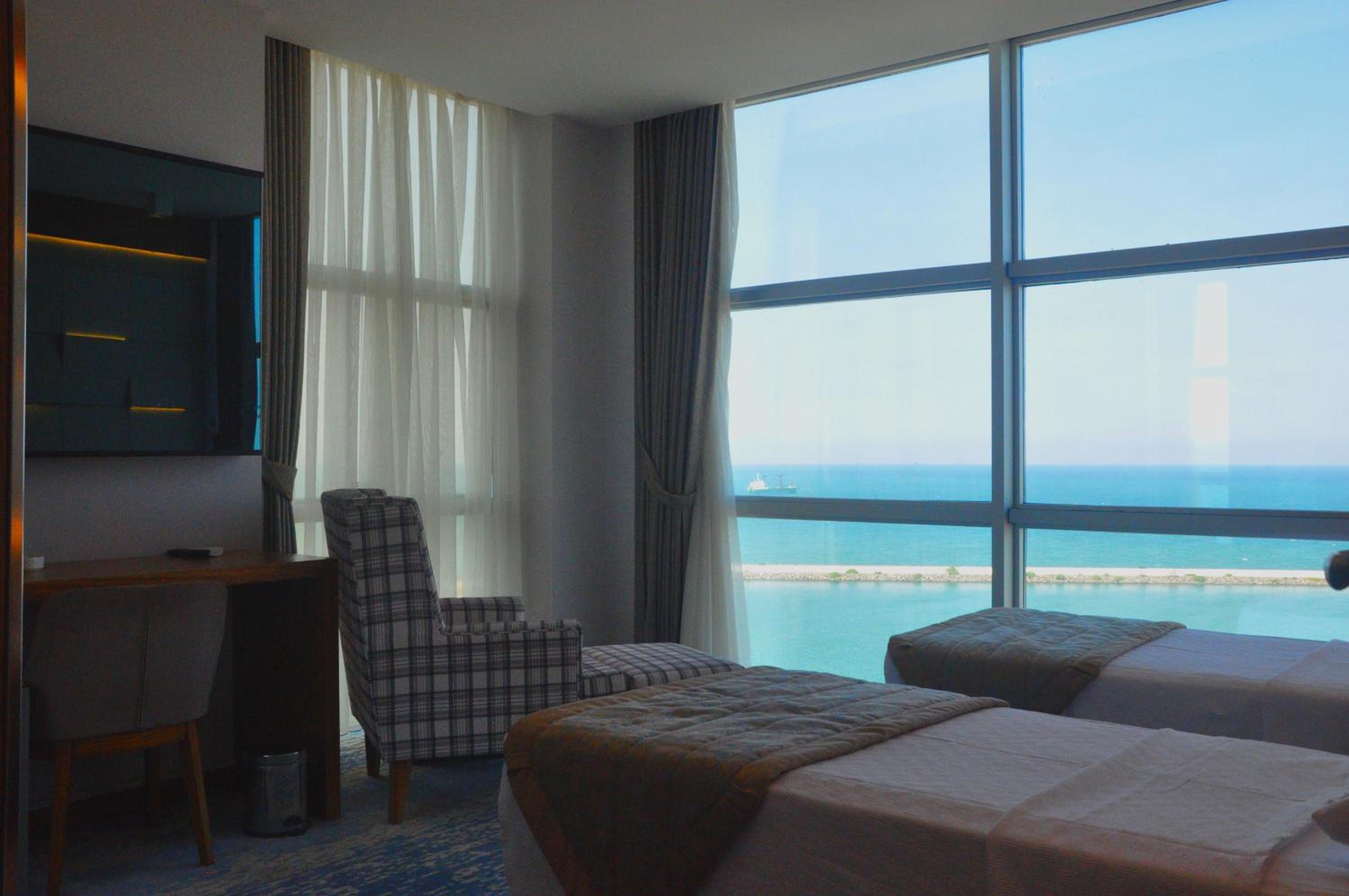 غرفة بسرير مزدوج أو سريرين منفصلين بإطلالة على البحر، Damla Panaroma Hotel 6/8