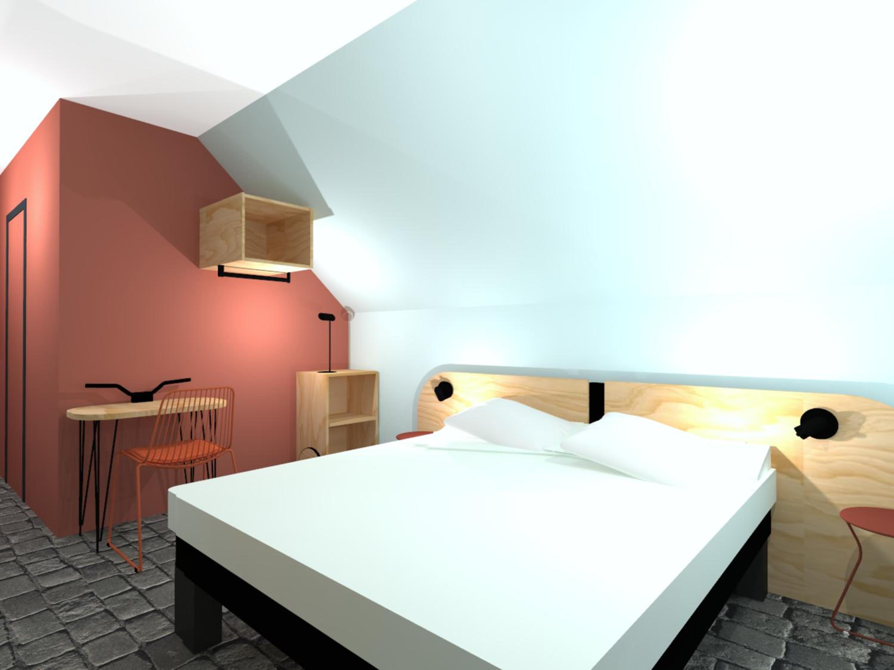 Standard, Double Bed, Street Side View