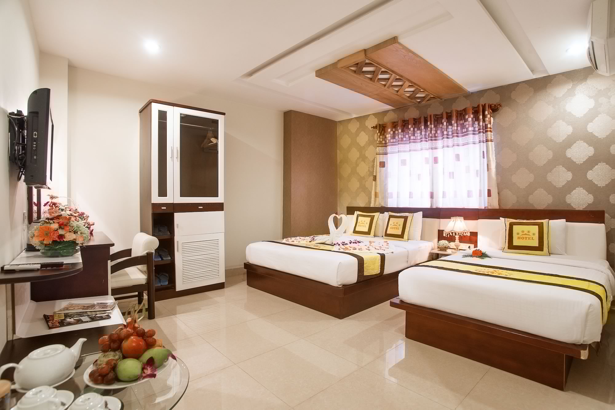 غرفة عائلية بسريرين كوين، Boss Palace Hotel 5/10