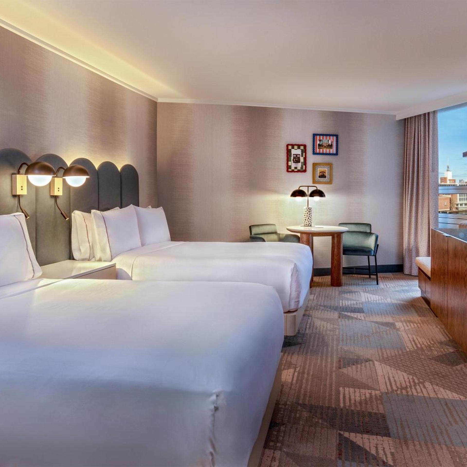 Room, 2 Double Beds, River View, East Tower, Accessible