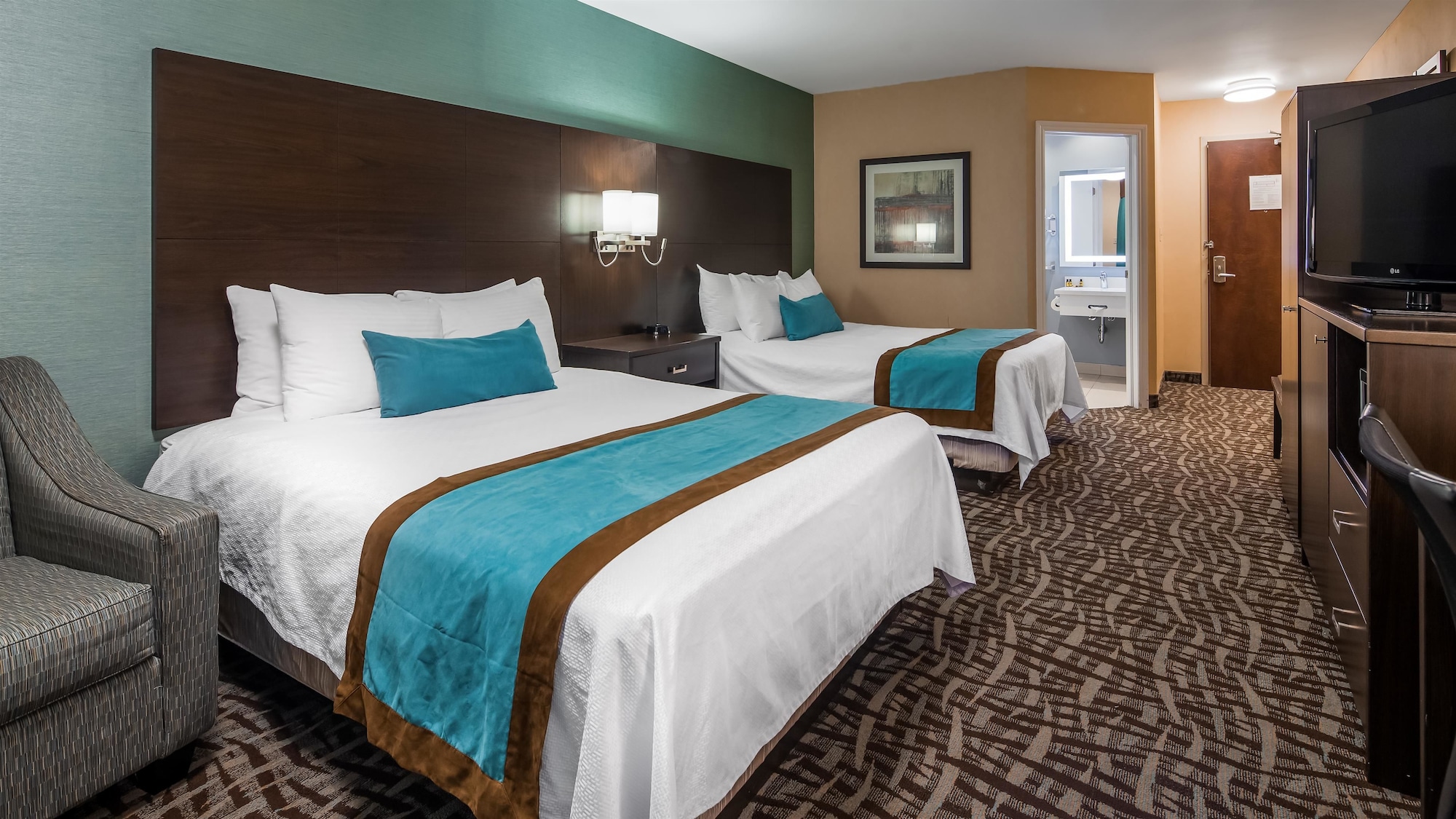 غرفة بريميوم بسريرين كوين، Best Western Plus Barrie 2/3
