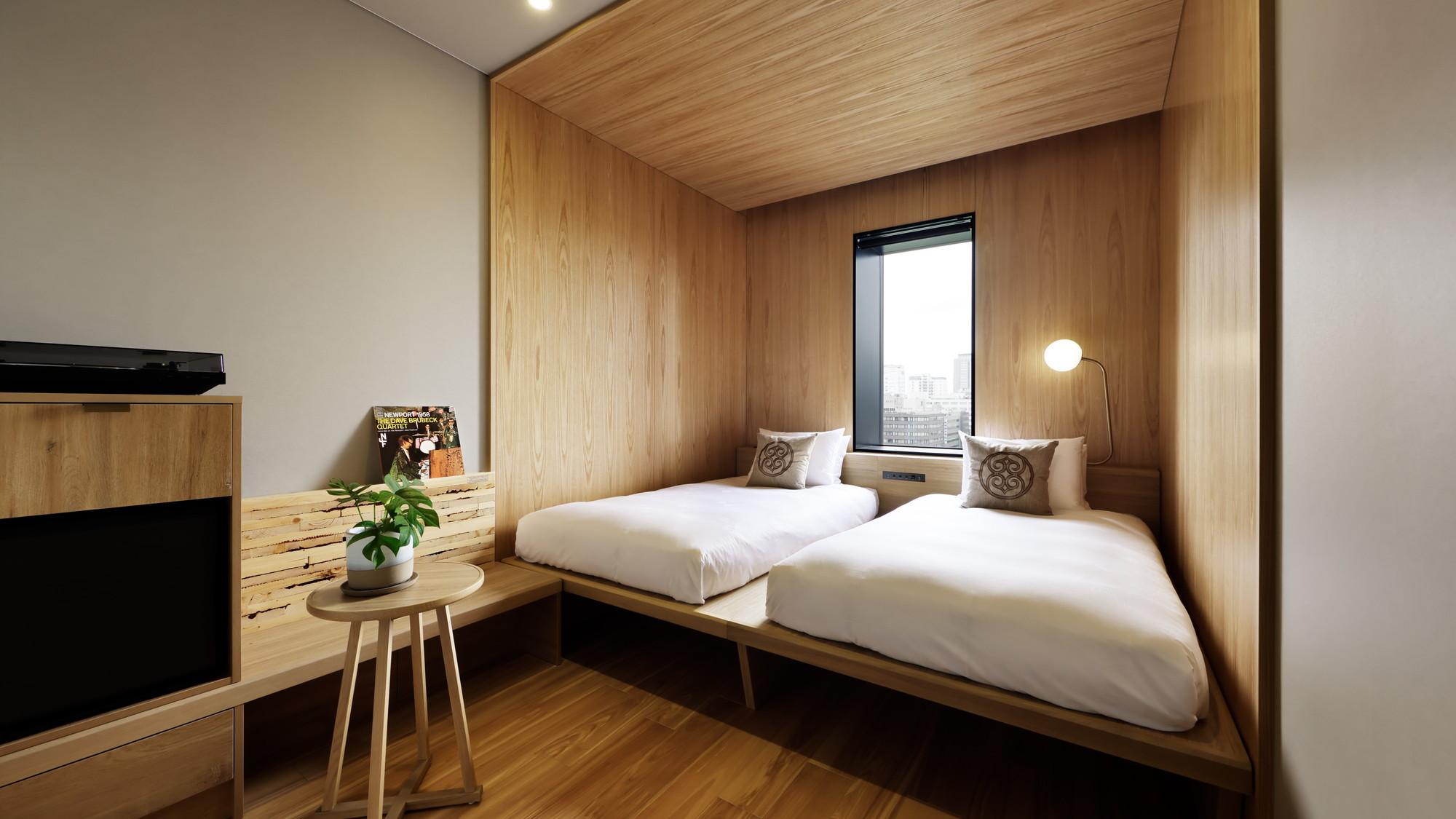 Superior, Cabin, Twin Beds, Park View, Night View, Bathtub