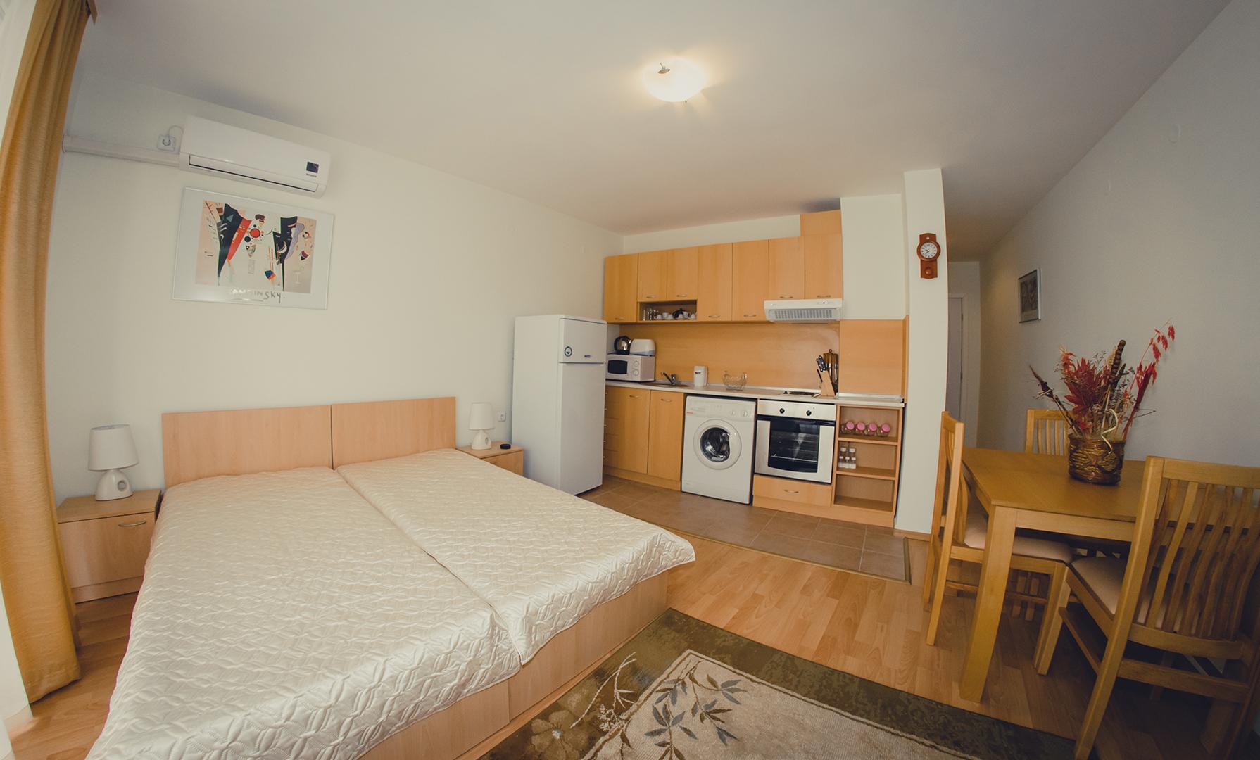 Studio, Double Bed, Balcony or Terrace