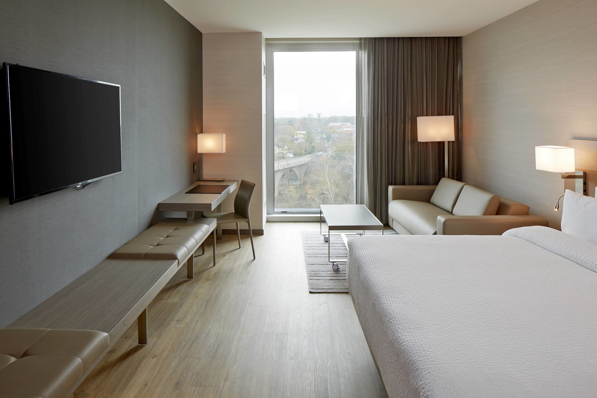 room, 2 double beds, river view