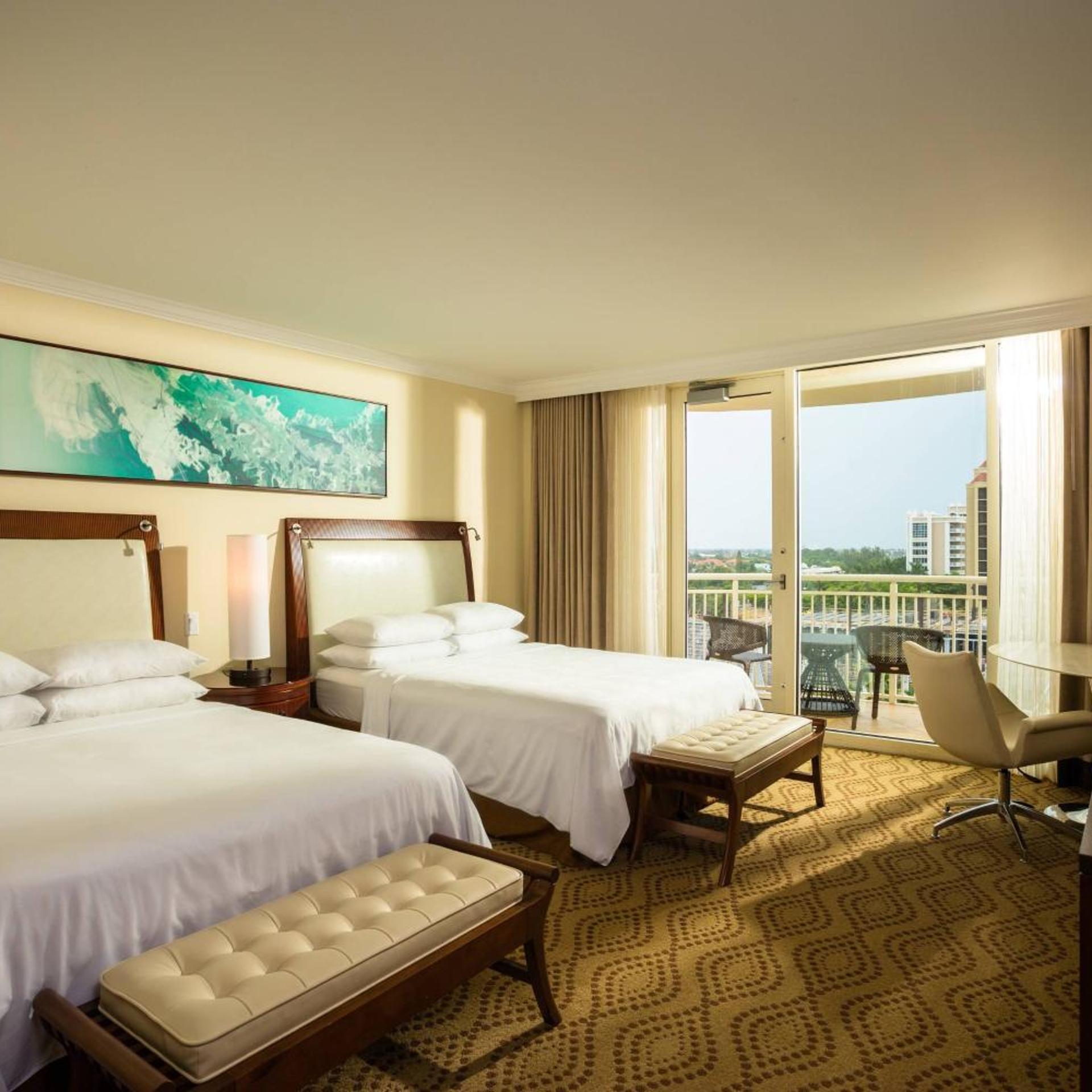 Room, 2 Queen Beds, Partial Pool or Gulf View, Balcony
