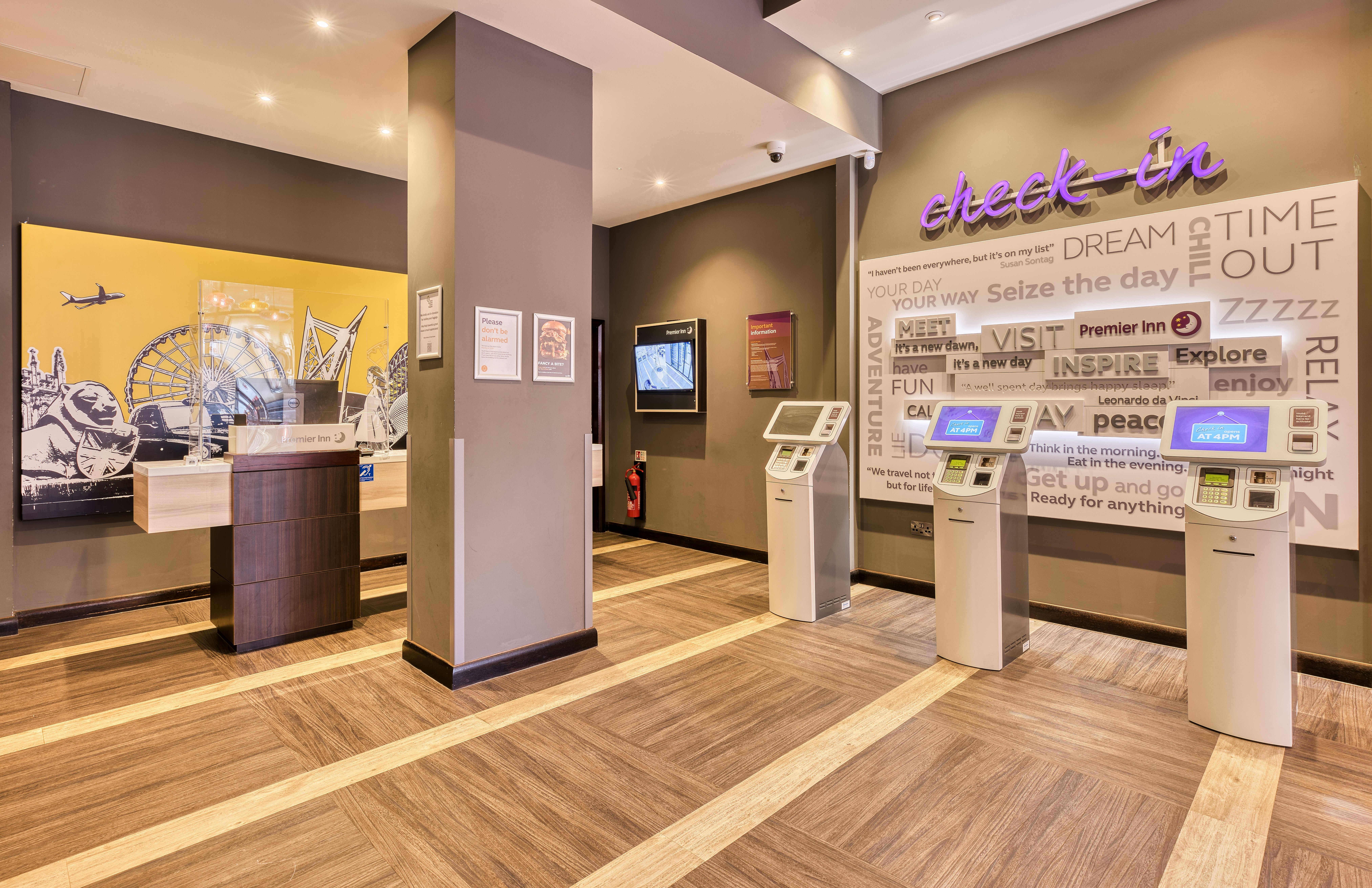 Lobby at Premier Inn Glasgow City Centre (St. Enoch Square) hotel, GLASGOW