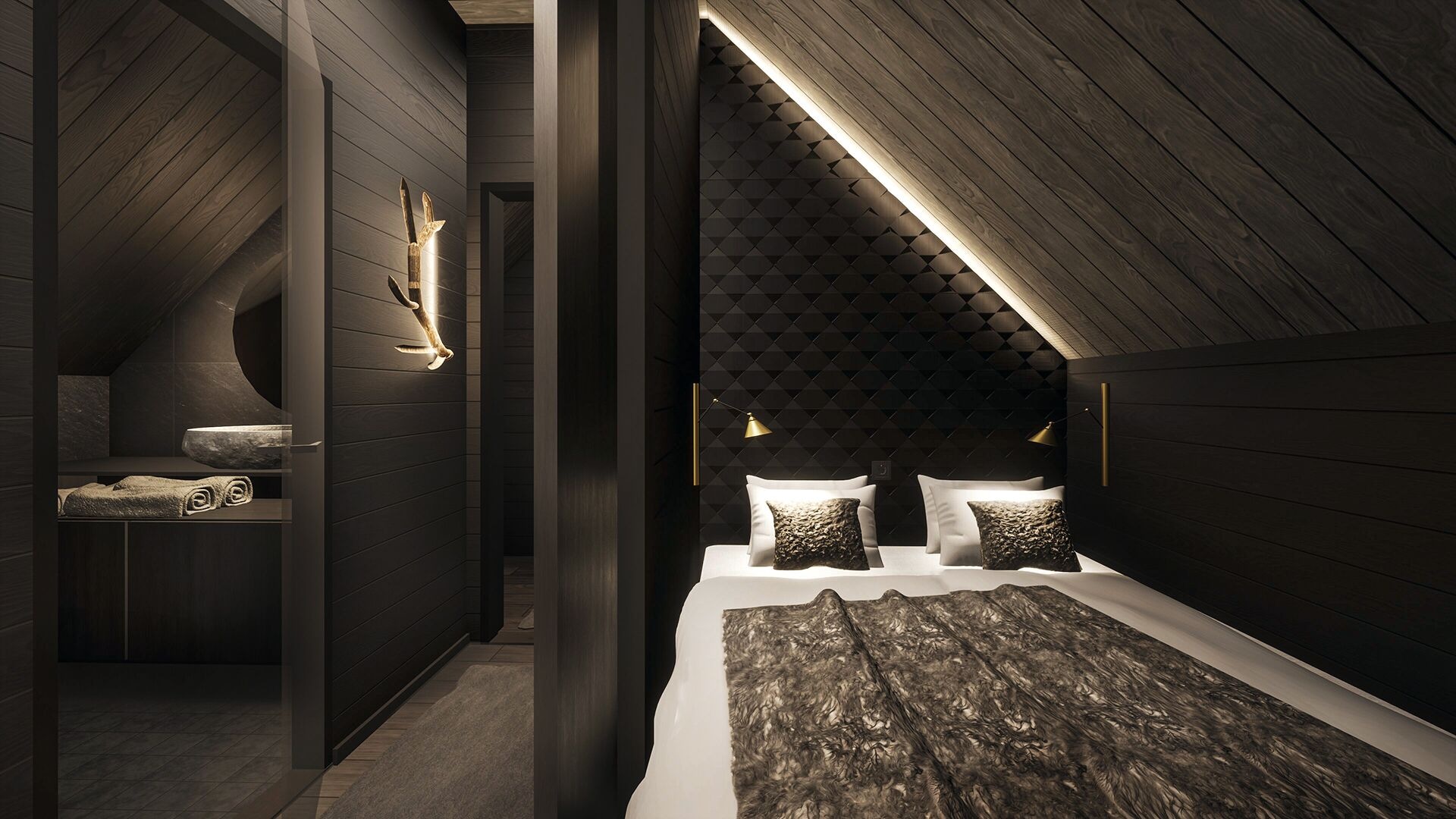 Aurora, Family, Cabin, King Bed, Sofa