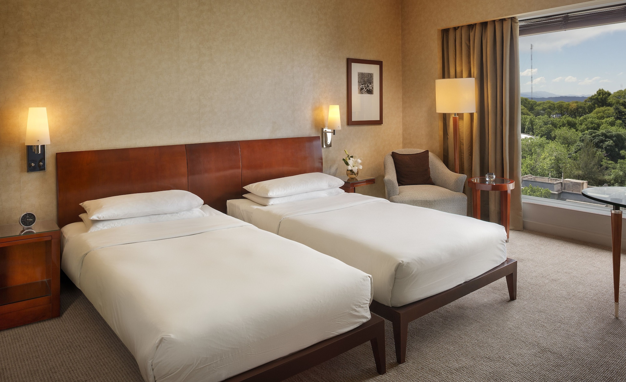 Room, Twin Beds, City View