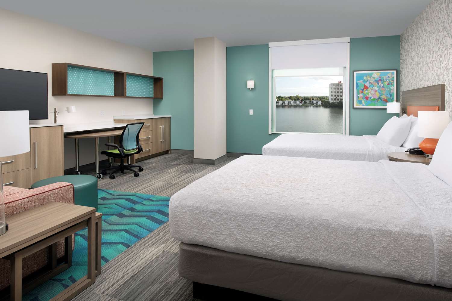 STUDIO, 2 QUEEN BEDS
