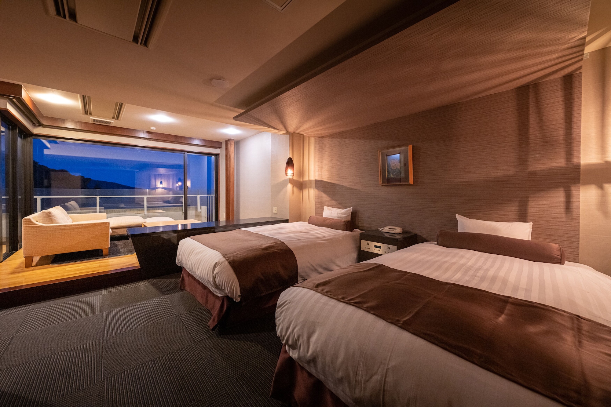 Premier, Deluxe, Twin Beds, Yukemuri View