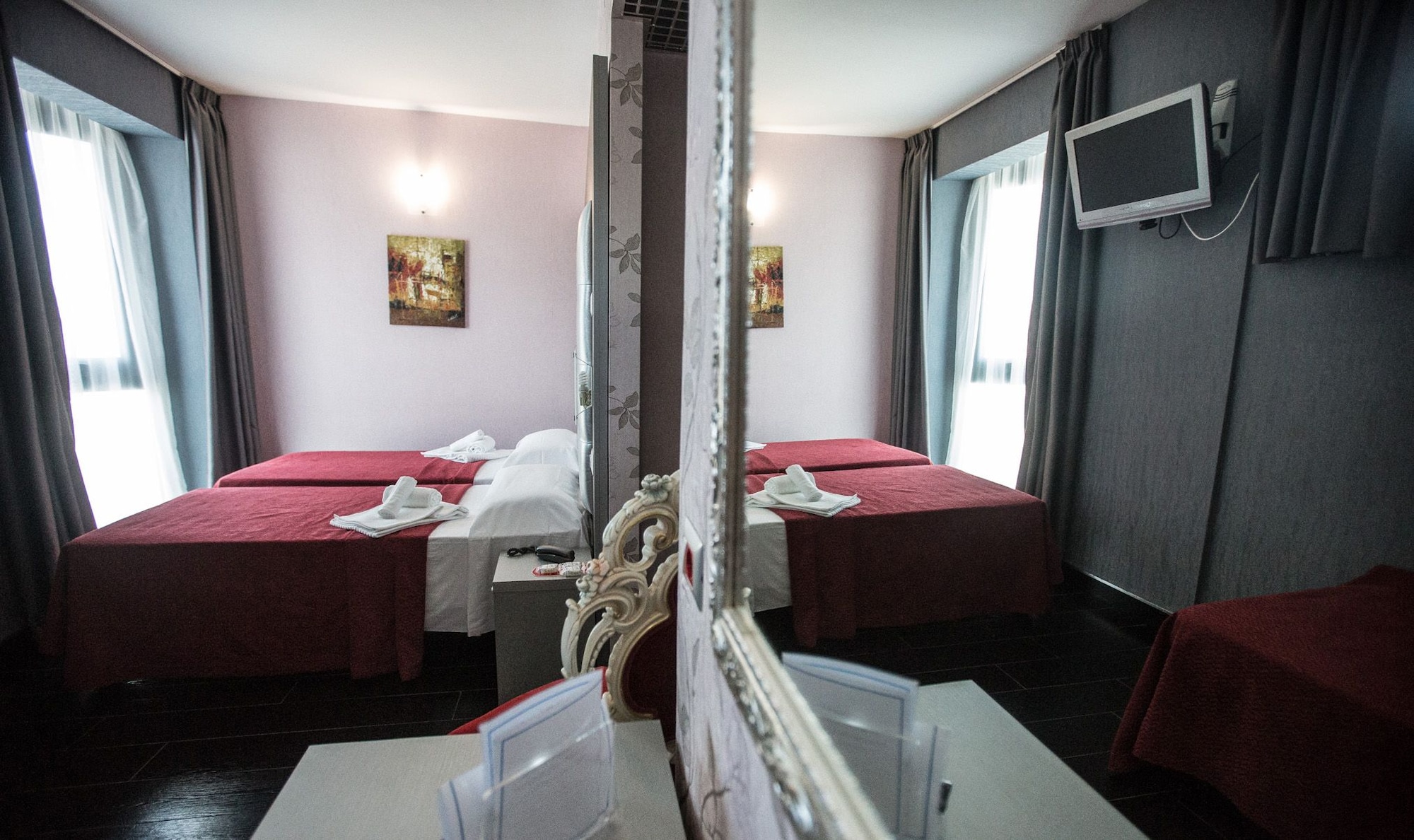 غرفة بسرير مزدوج أو سريرين منفصلين، Hotel Relax Roma Nord 2/4