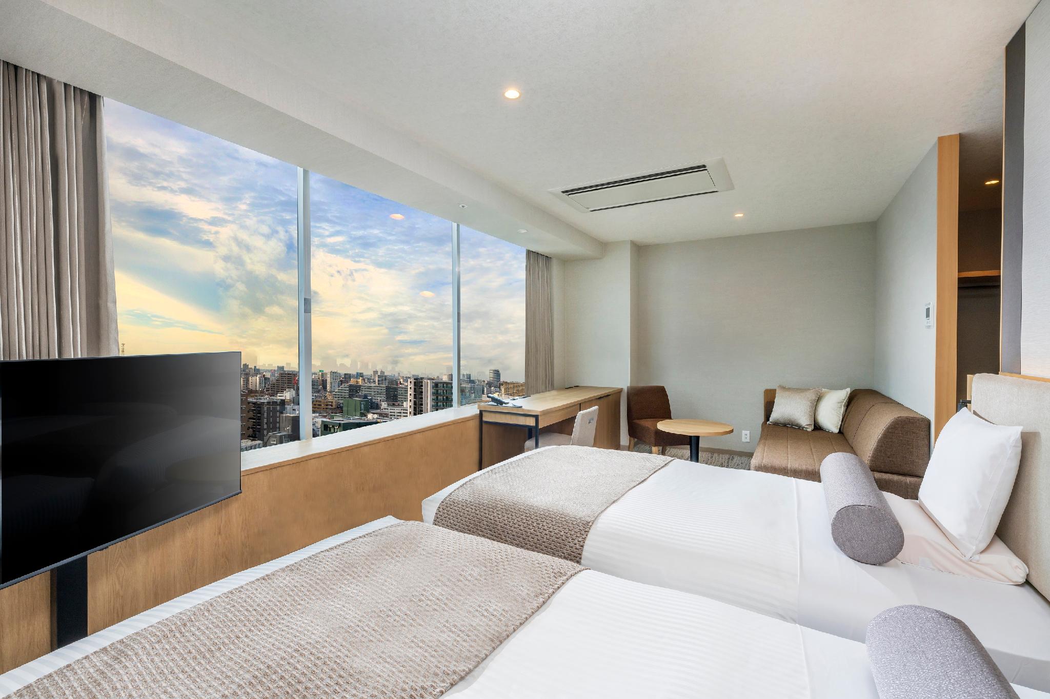 Semi Room, 2 Semi Double Beds, Sky View