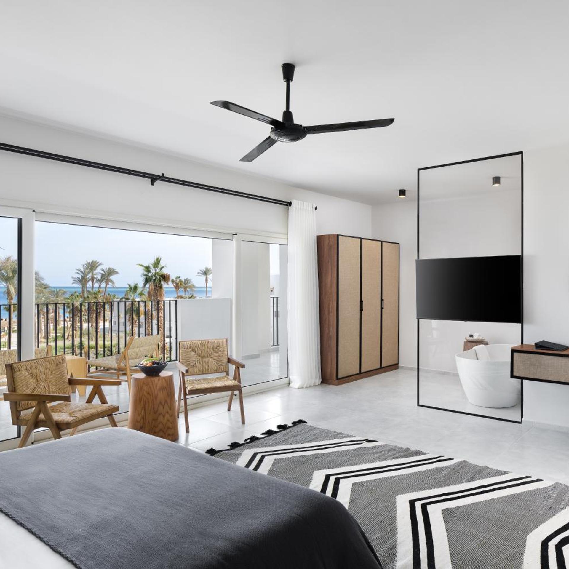 جناح بسرير كينج بإطلالة على البحر بغرفتي نوم، Serry Beach Resort 5/7